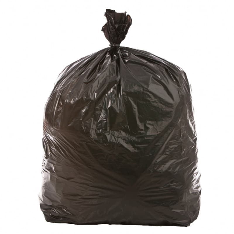 Pack of 200 Clena Black Waste Sacks MD 10Kg