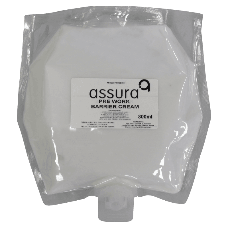 Pack of 6 Assura Pre Work Universal Barrier Cream 800ml
