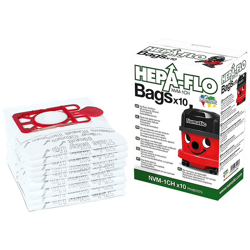 Pack of 10 Clena NVM-1CH HepaFlo Dust Bags