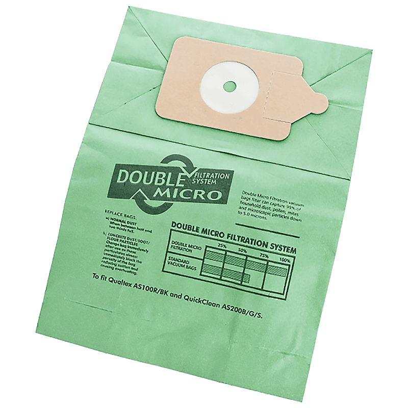 Pack of 10 Clena Paper Dust Bags For Tub Vacuums 32mm Fitting