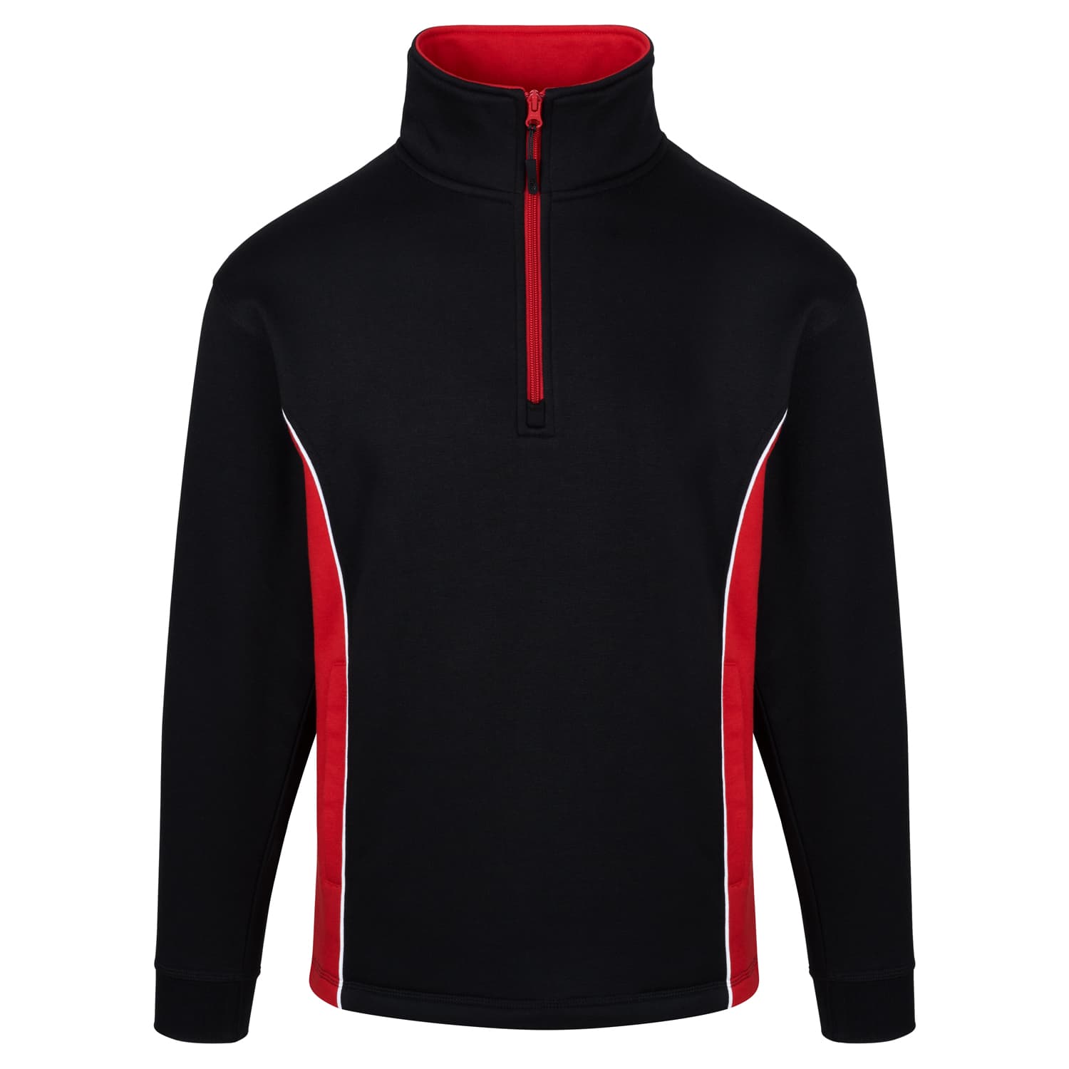 ORN Silverswift Quarter Zip Sweatshirt in Black - Red