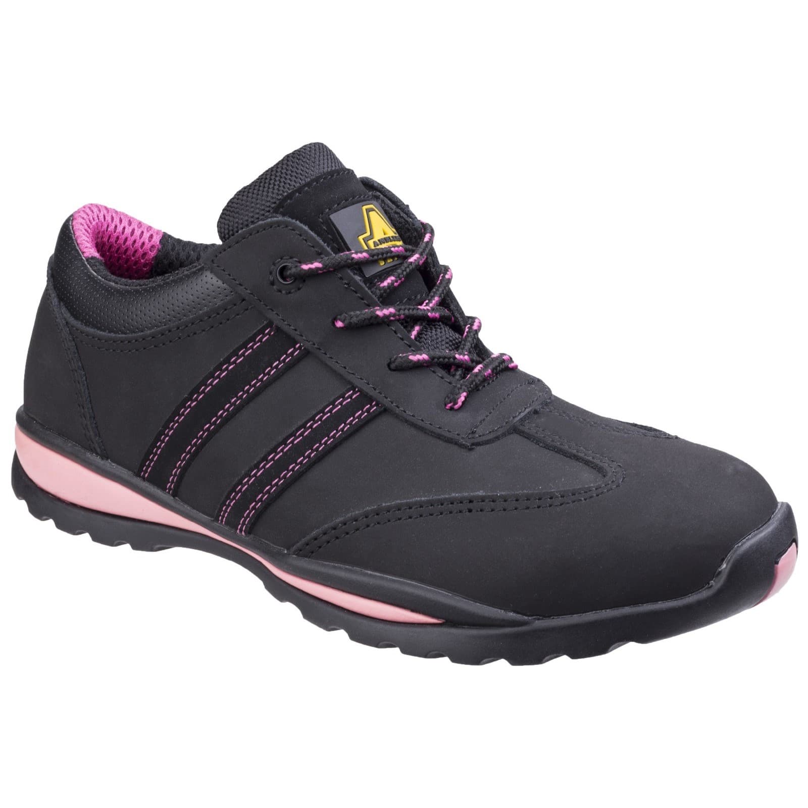 Amblers Safety Amblers Safety FS47 Safety Trainer - Black/Pink in Black/Pink