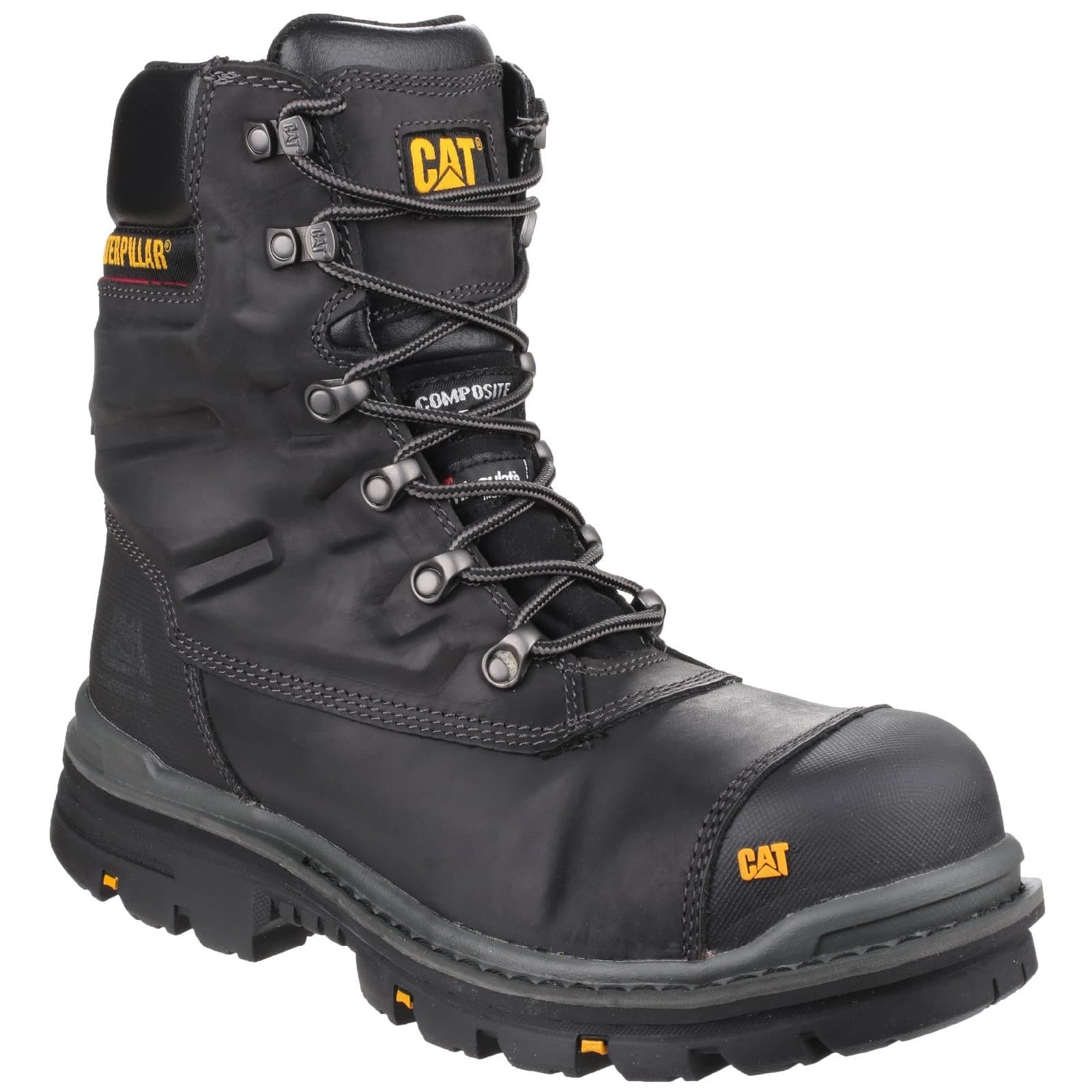 Caterpillar Caterpillar Premier Waterproof Safety Boot - Black in Black