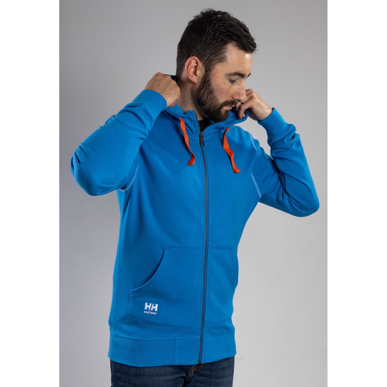 Helly Hansen Workwear Helly Hansen Workwear Oxford Zip Hoodie - Racer Blue in Racer Blue