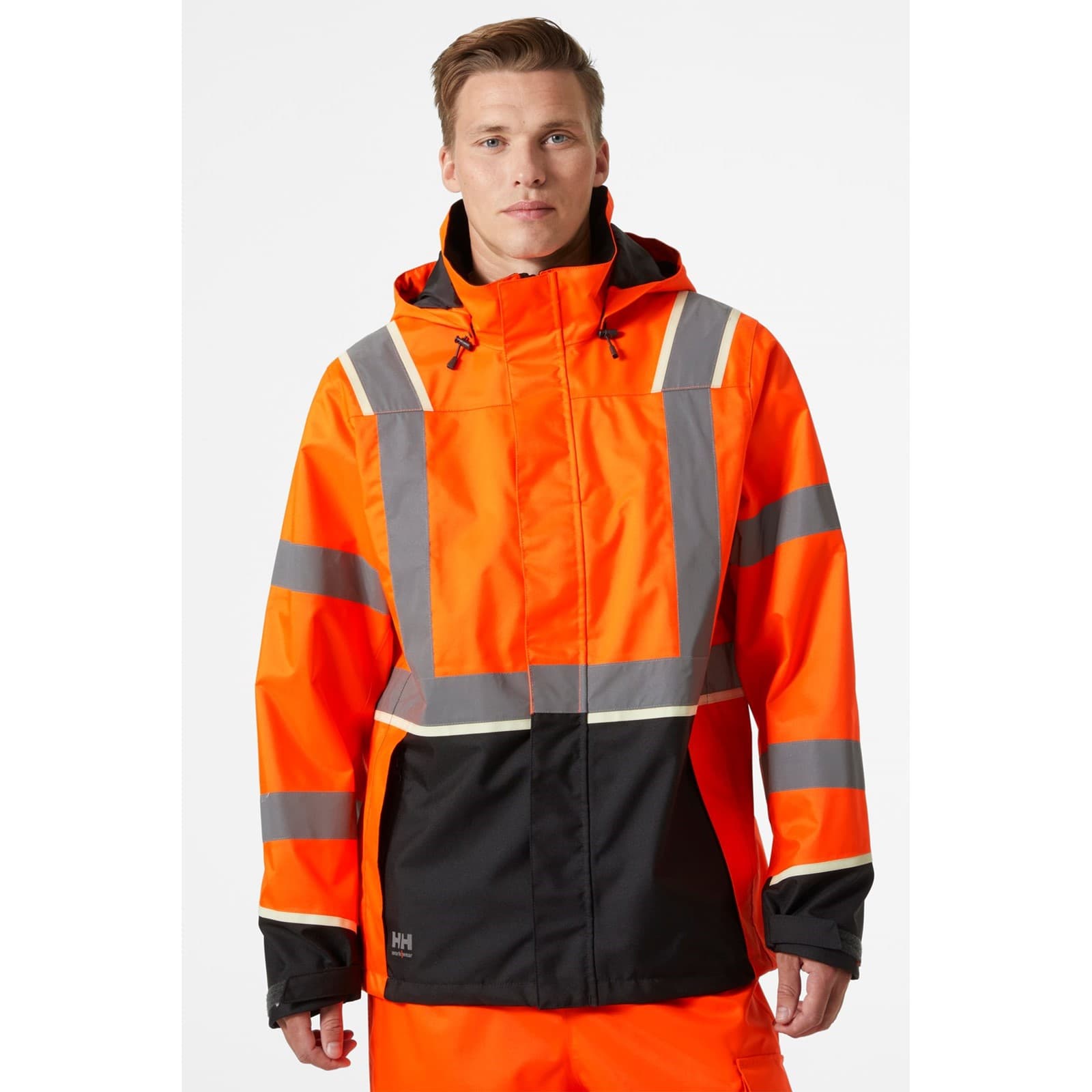 Helly Hansen Workwear Helly Hansen Workwear UC-ME Shell Jacket - Hi Vis Orange/Ebony in Hi Vis Orange/Ebony