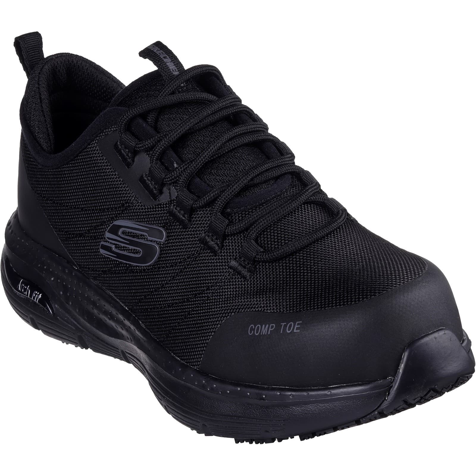 Skechers Workwear Arch Fit SR Ebinal Safety Trainers - Black