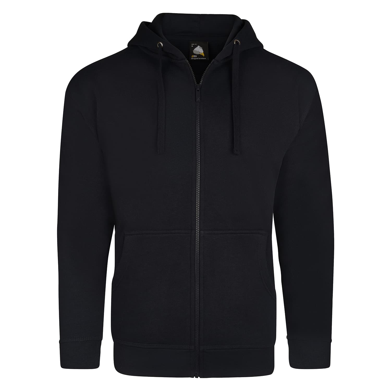 ORN Macaw Zipped Hoodie in Black