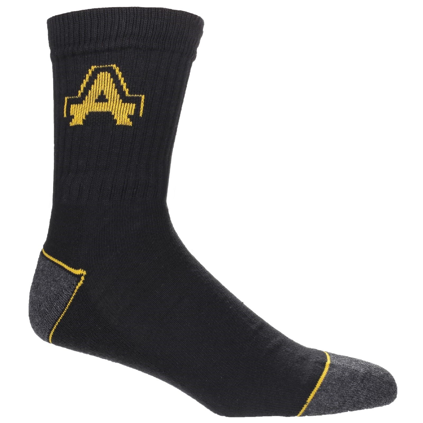 Amblers Safety Amblers Safety Amblers Heavy Duty Work Socks 3 pack - Black 6x11 in Black 6x11