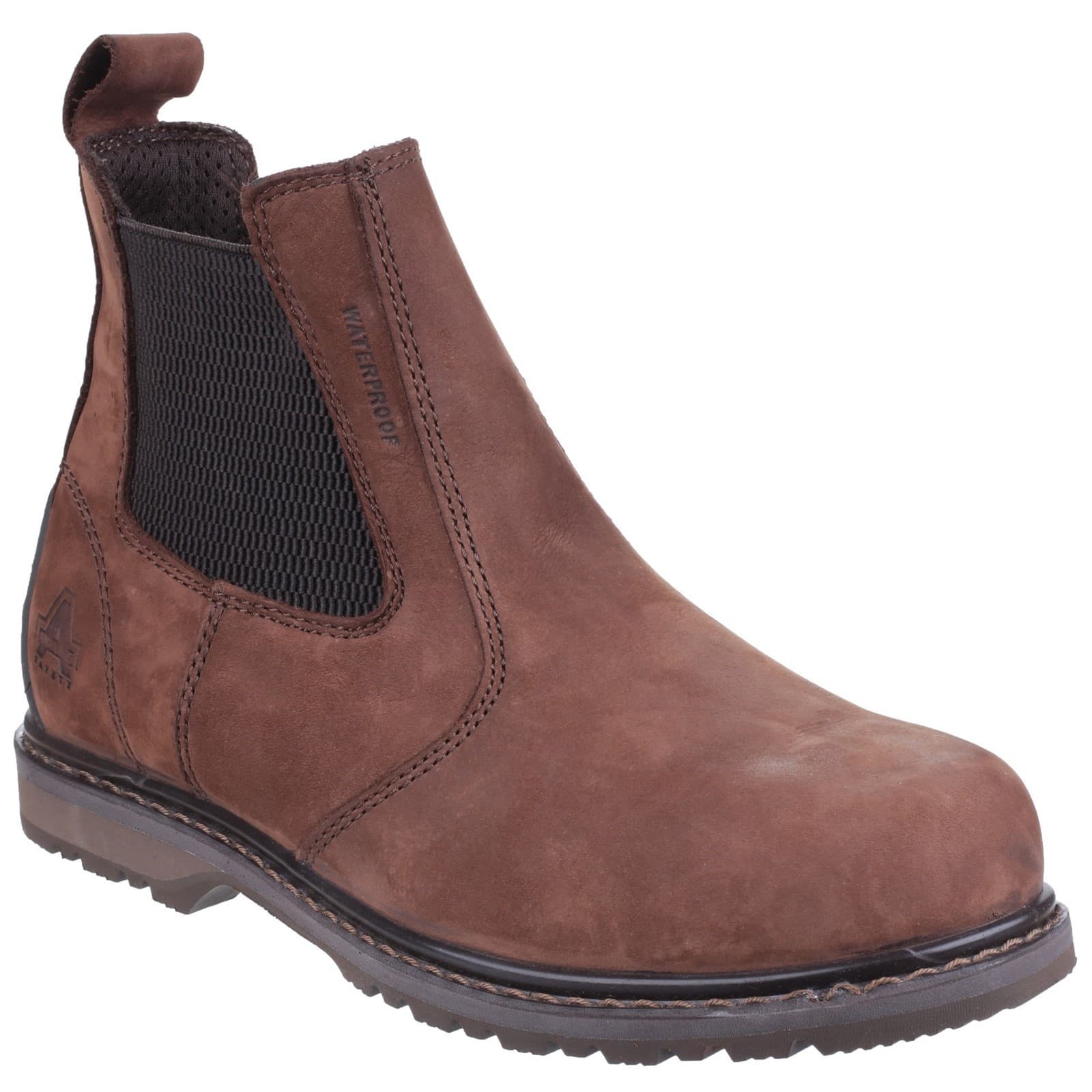 Amblers Safety Amblers Safety AS148 Sperrin Lightweight Waterproof Pull On Dealer Safety Boot - Brown in Brown