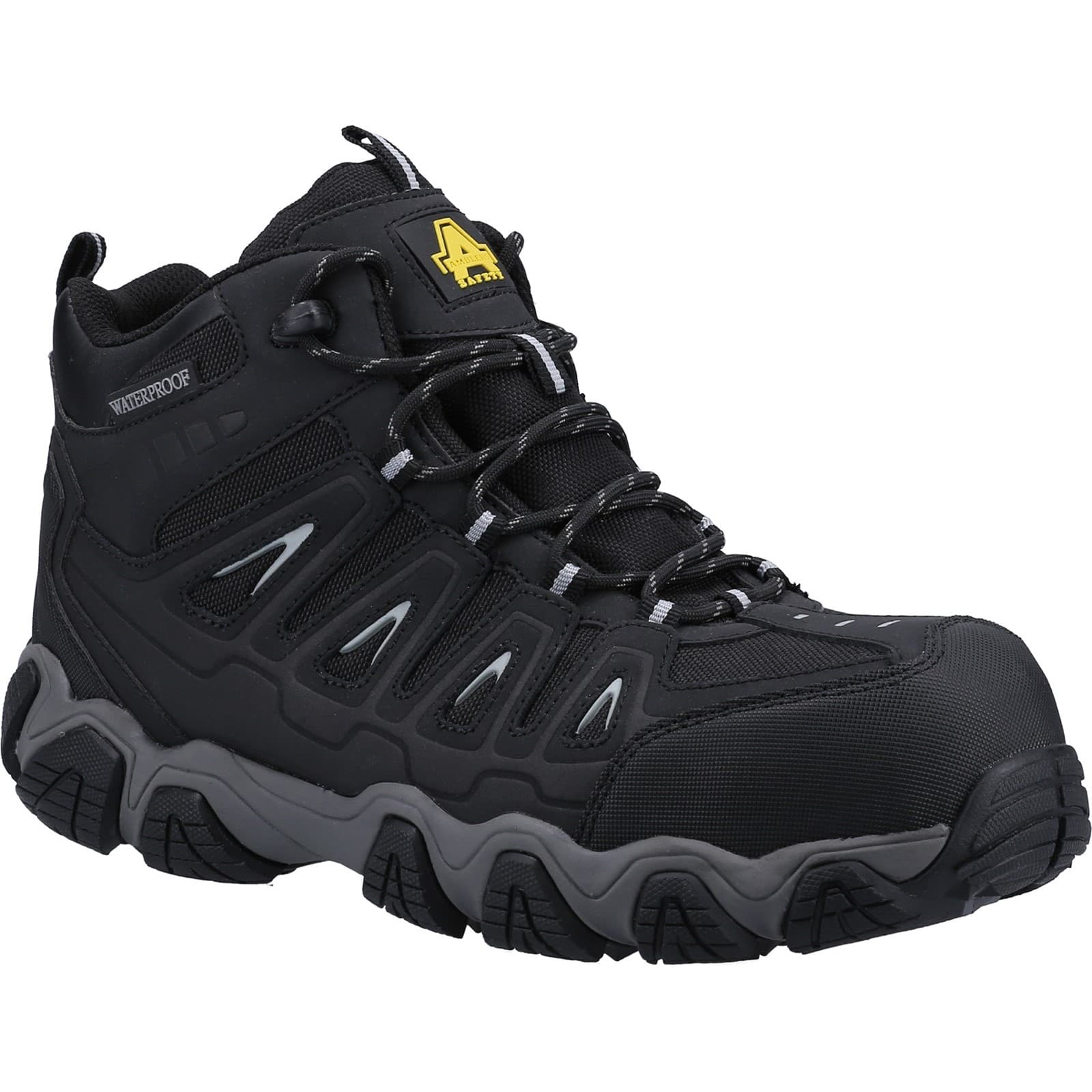 Amblers Safety Amblers Safety AS801 Rockingham Waterproof Non-Metal Safety Hiker - Black in Black