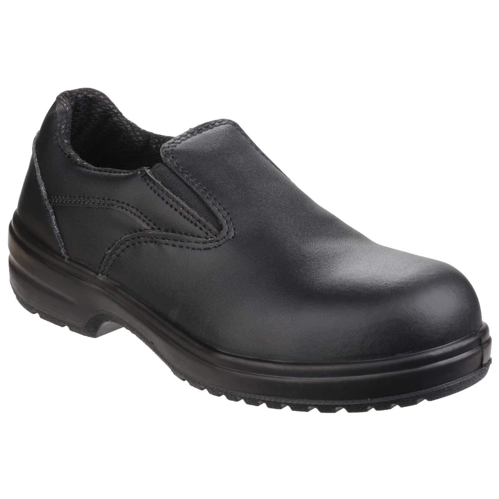 Amblers Safety Amblers Safety FS94C Lightweight Slip on Safety Shoe - Black in Black