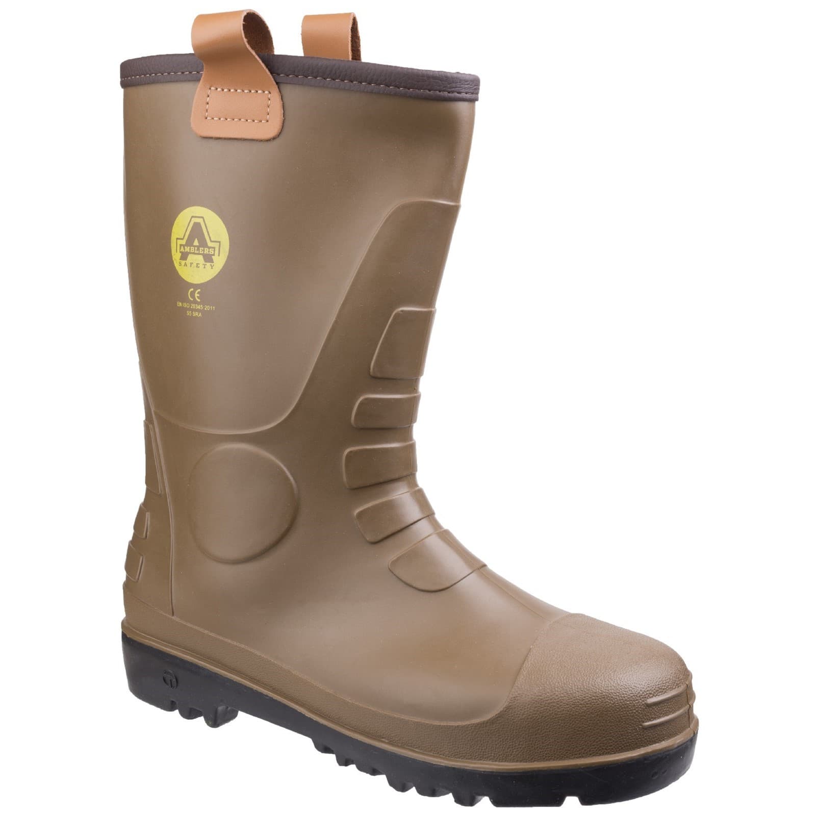 Amblers Safety Amblers Safety FS95 Waterproof PVC Pull on Safety Rigger Boot - Tan in Tan