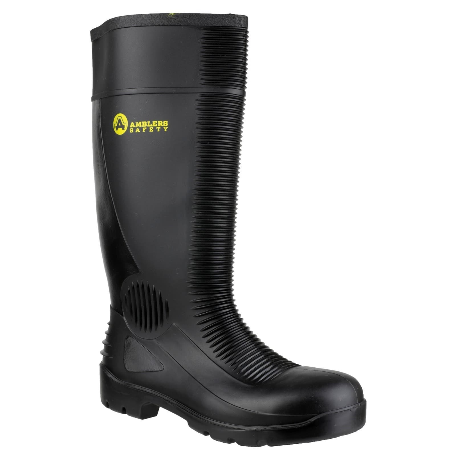 Amblers Safety Amblers Safety FS100 Construction Safety Wellington - Black in Black