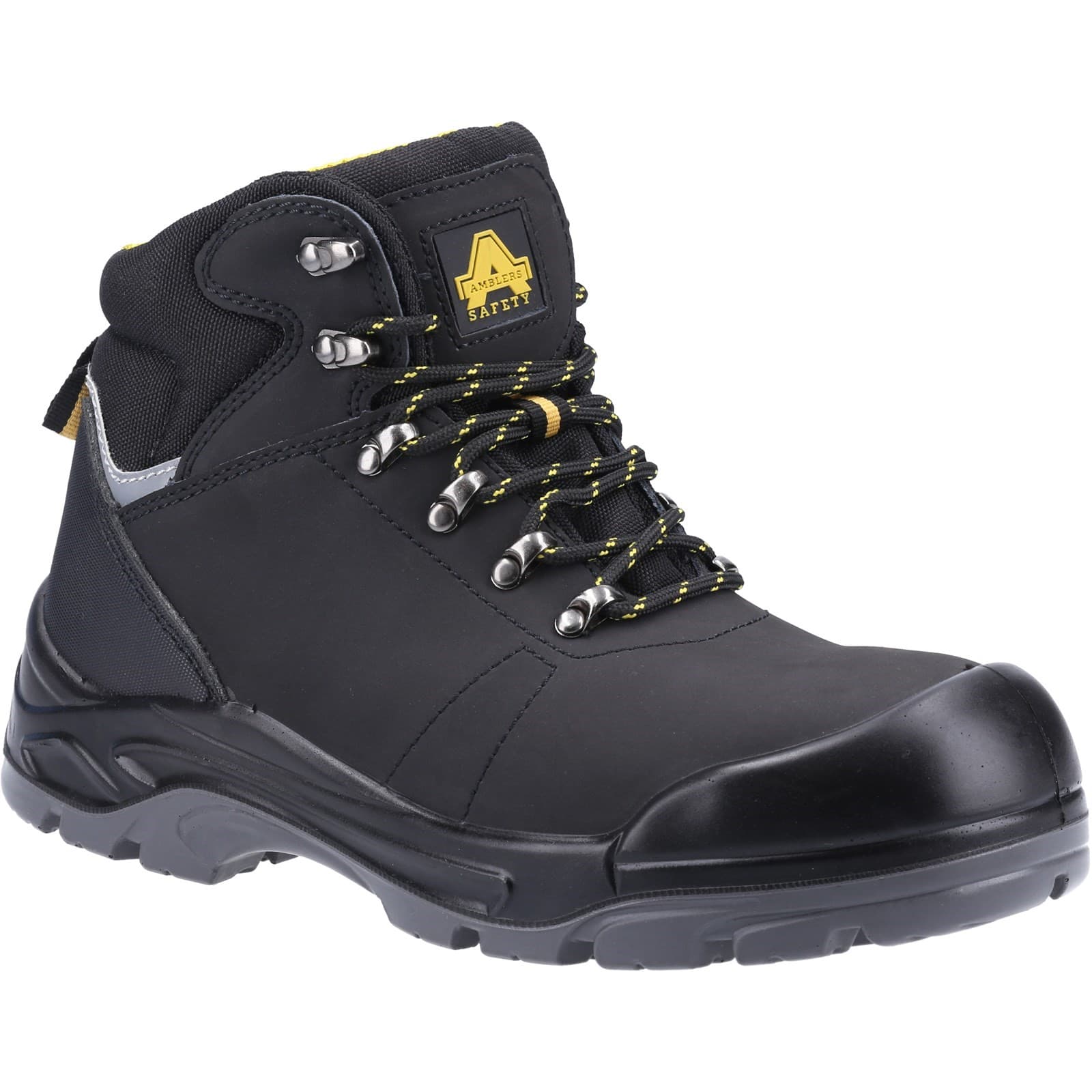 Amblers Safety Amblers Safety AS252 Lightweight Water Resistant Leather Safety Boot - Black in Black