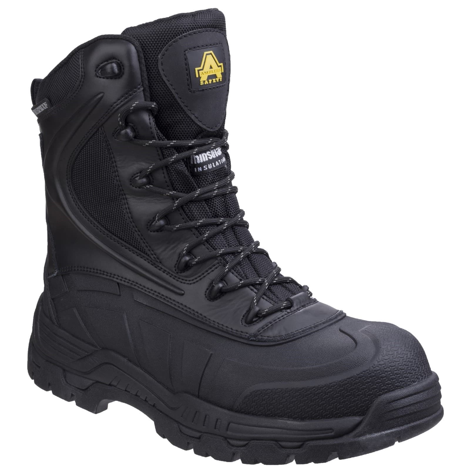 Amblers Safety Amblers Safety AS440 Hybrid Metal Free Hi-leg Waterproof Safety Boot - Black in Black