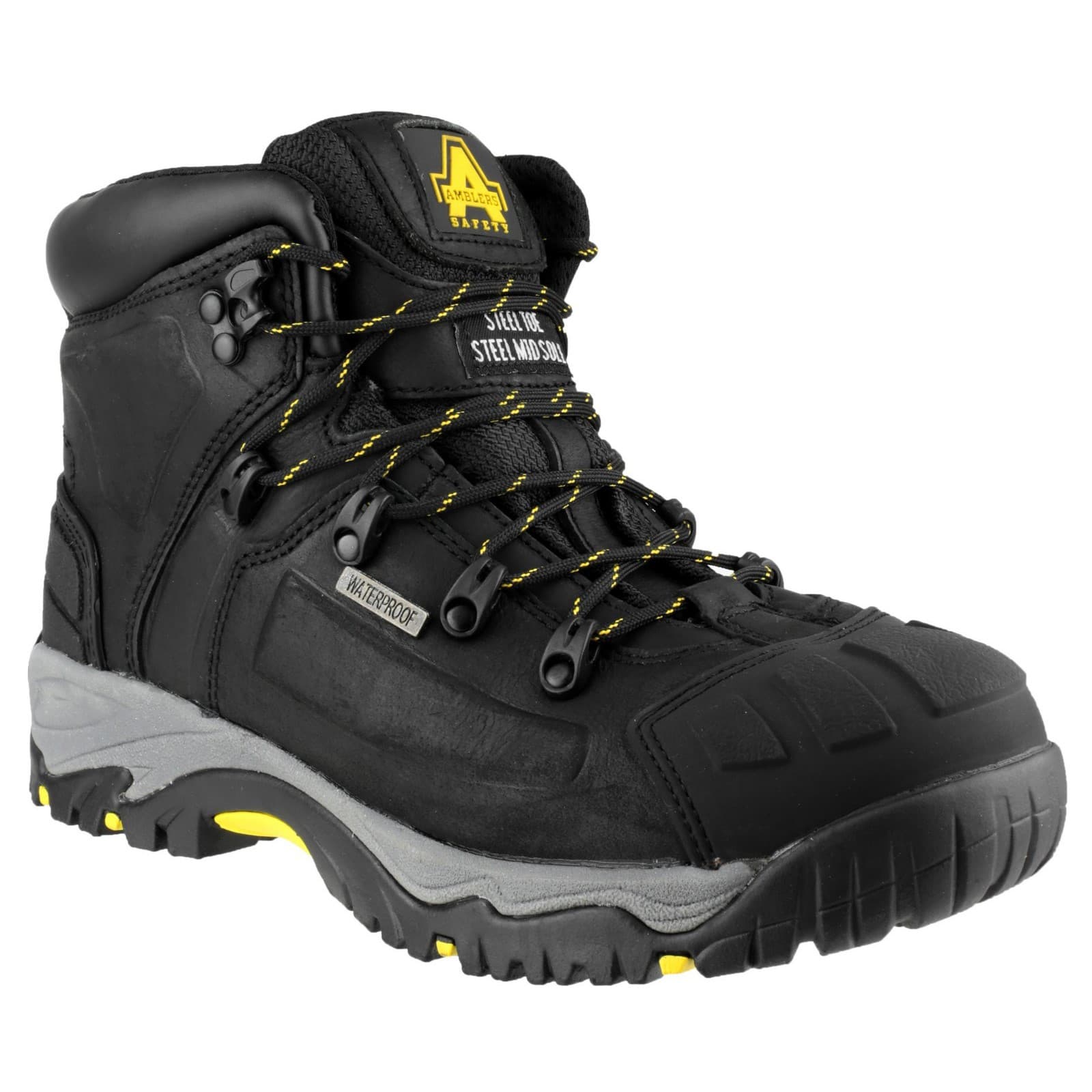 Amblers Safety Amblers Safety AS803 Waterproof Wide Fit Safety Boot - Black in Black