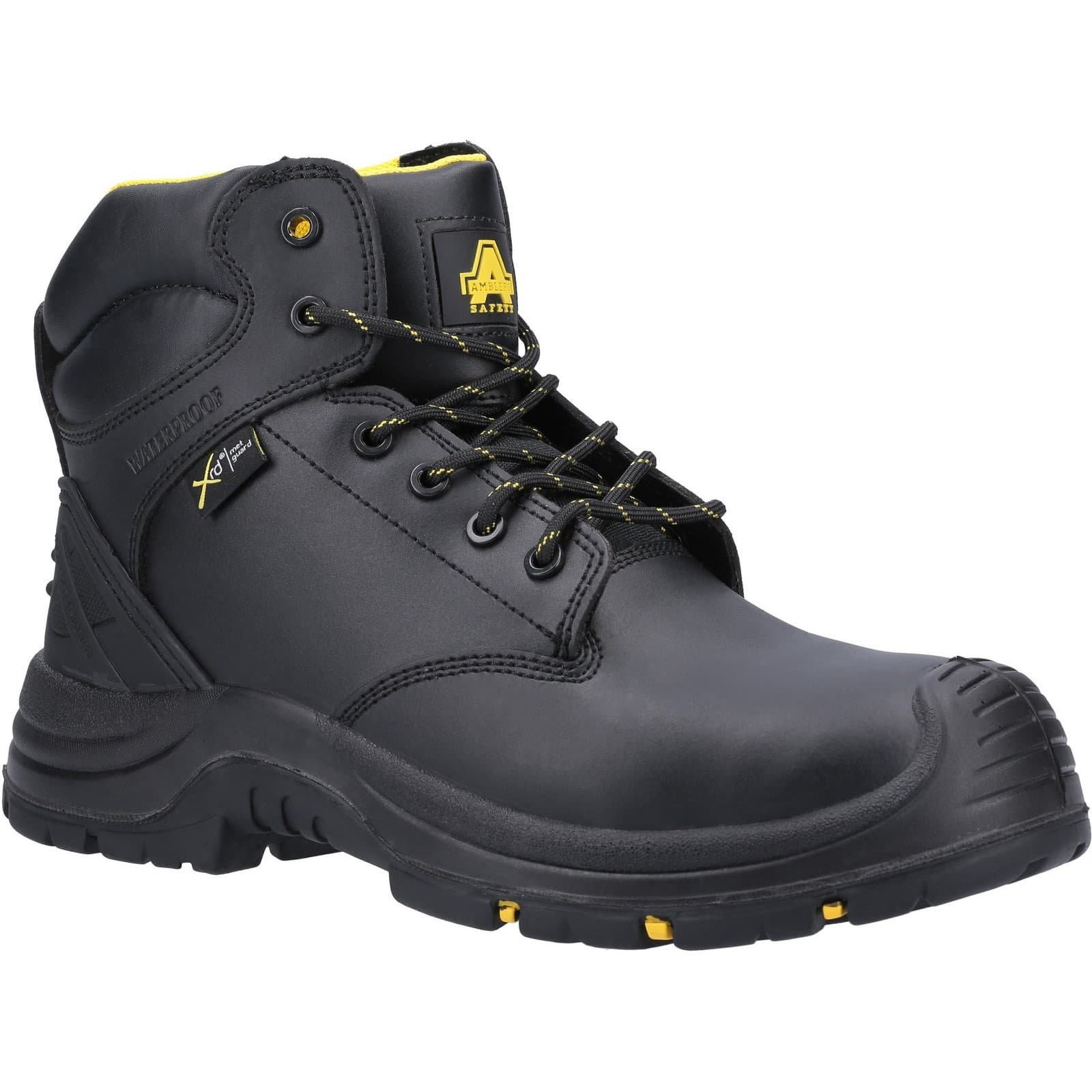 Amblers Safety Amblers Safety AS303C Wrekin Metal Free Metatarsal Waterproof Safety Boot - Black in Black