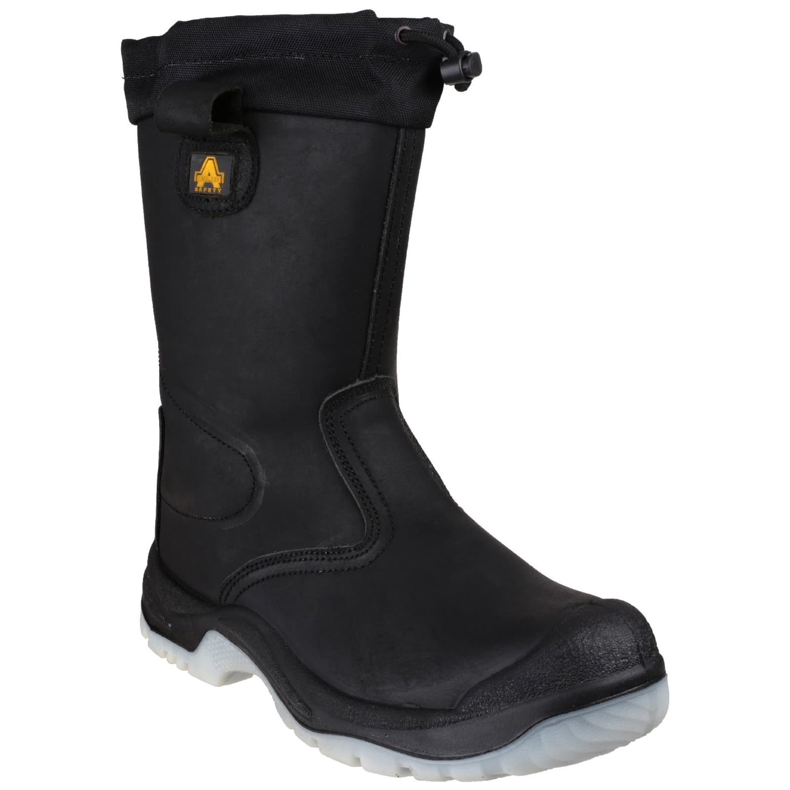 Amblers Safety Amblers Safety FS209 Water Resistant Pull On Safety Rigger Boot - Black in Black