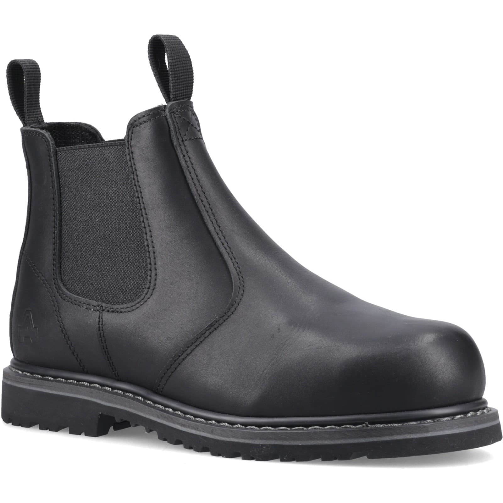 Amblers Safety Amblers Safety FS5 Goodyear Welted Pull on Safety Dealer Boot - Black in Black