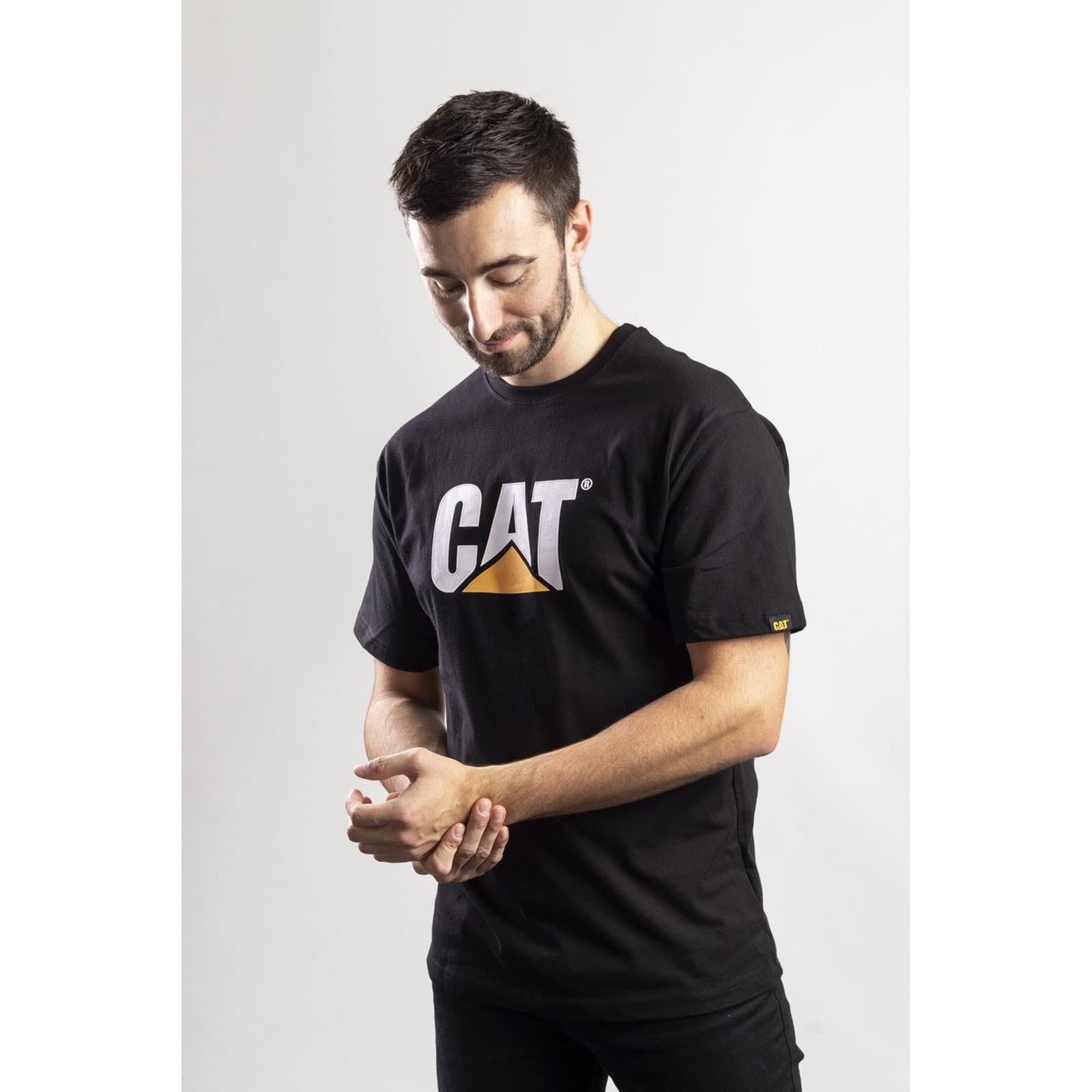 Caterpillar Caterpillar Trademark Logo T-Shirt - Black in Black