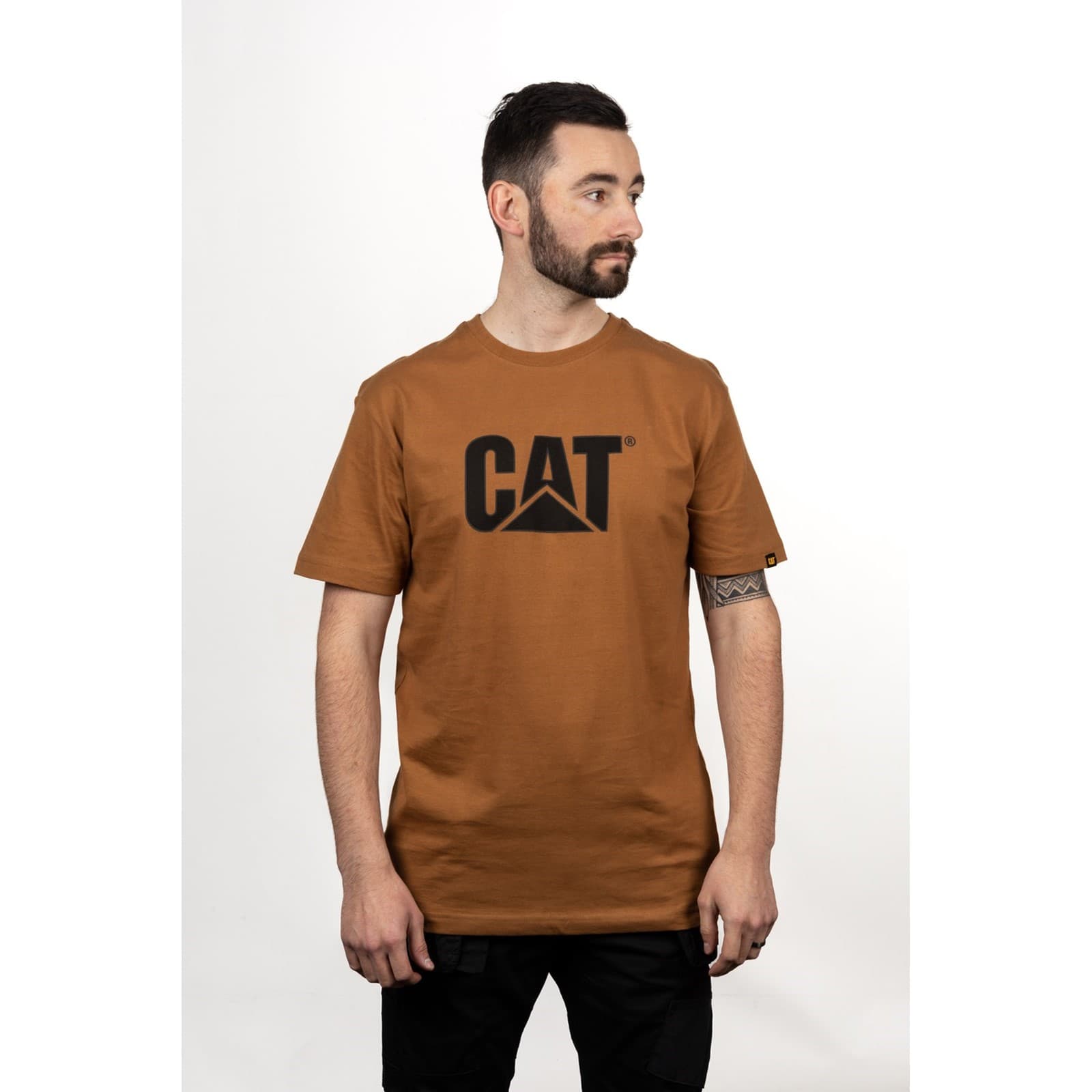 Caterpillar Caterpillar Trademark Logo T-Shirt - Bronze in Bronze