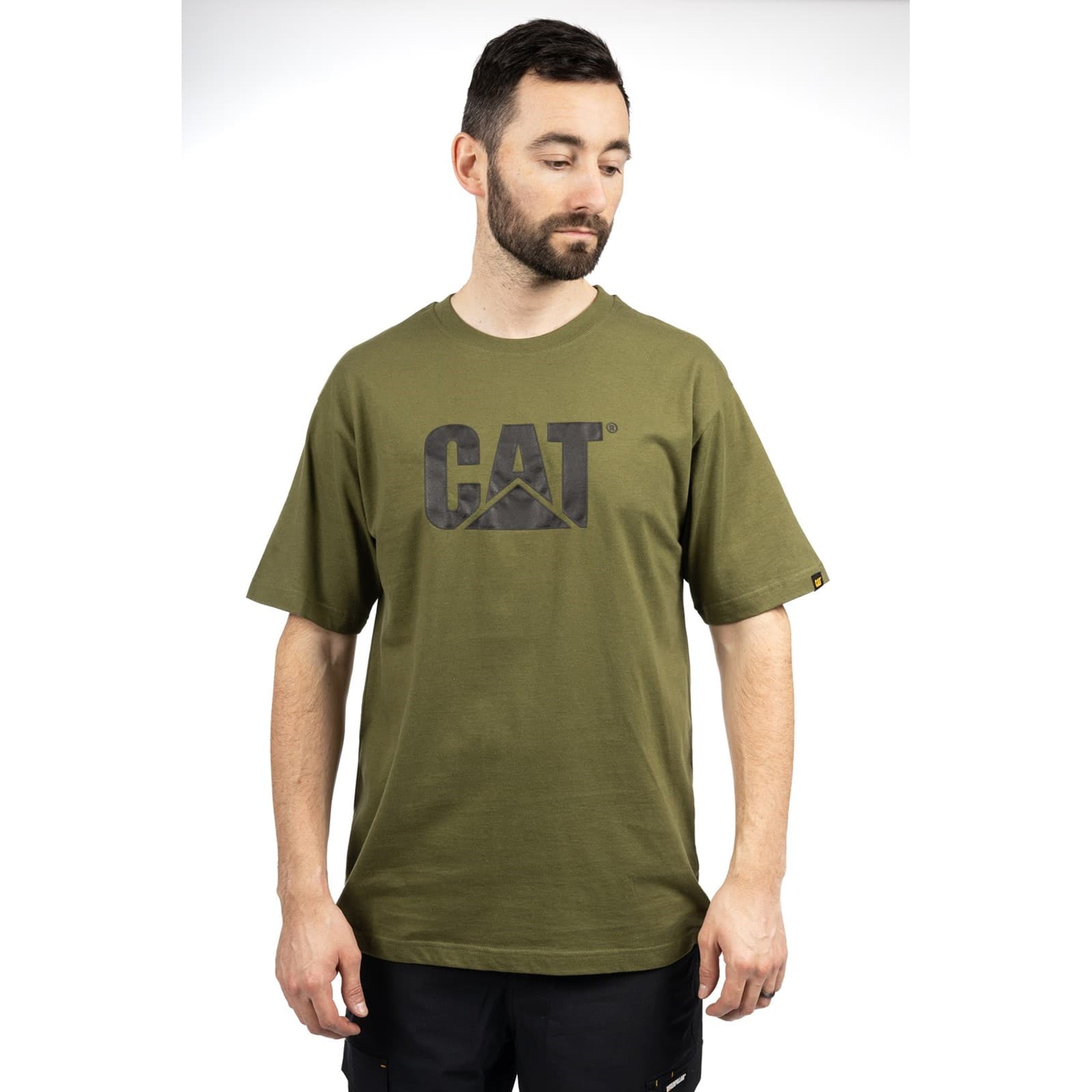 Caterpillar Caterpillar Trademark Logo T-Shirt - Chive in Chive
