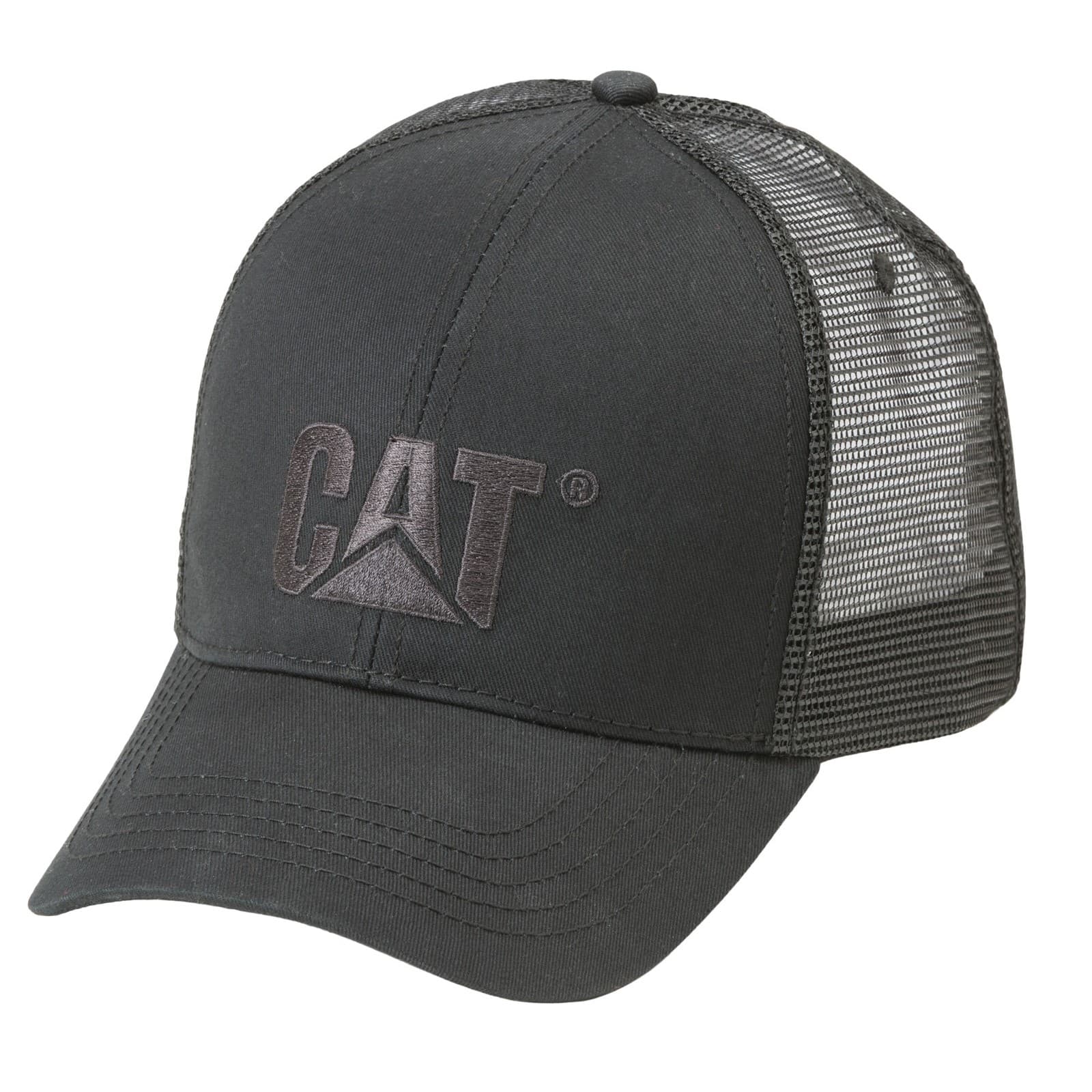 Caterpillar Caterpillar Raised Logo Cap - Black in Black