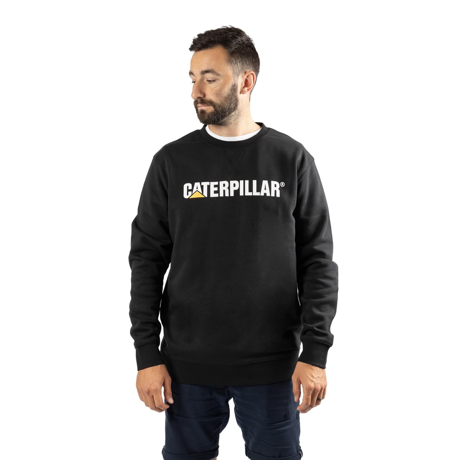 Caterpillar Caterpillar Midweight Crewneck Sweatshirt - Black in Black