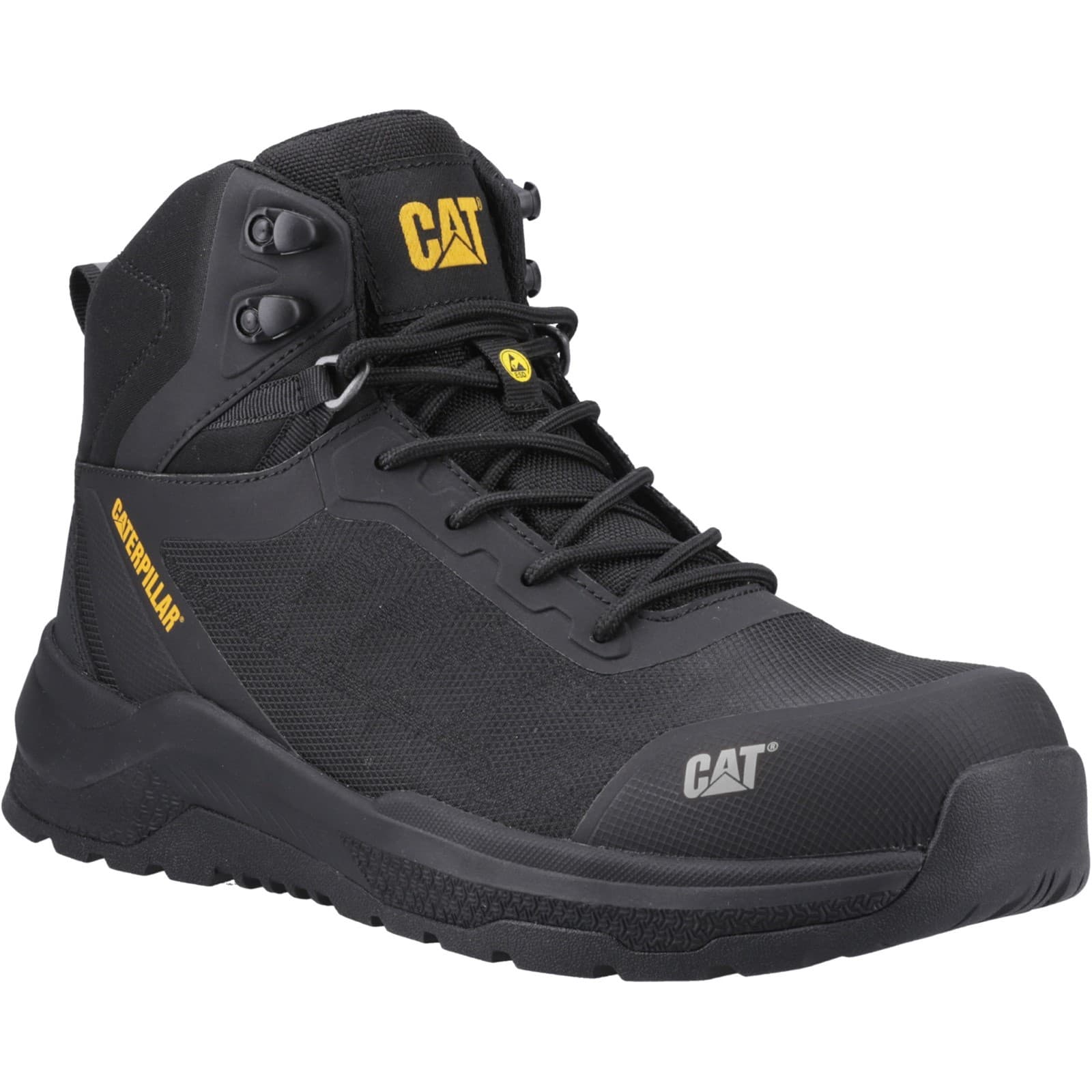 Caterpillar Inductor Mesh Mid Boot - Black