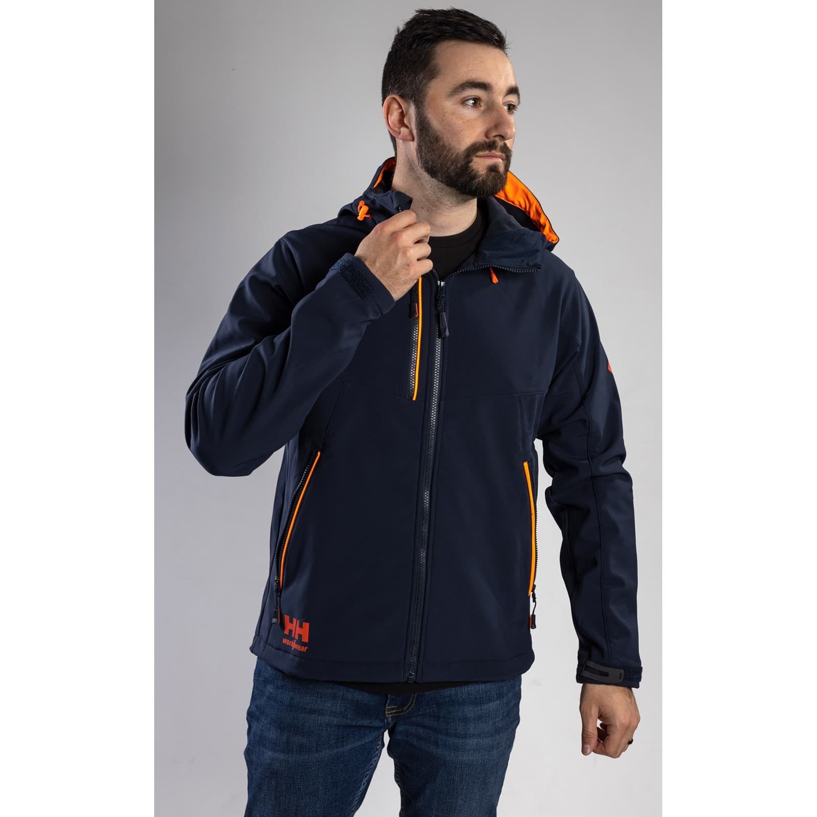 Helly Hansen Workwear Helly Hansen Workwear Chelsea Evolution Hooded Softs - Navy in Navy