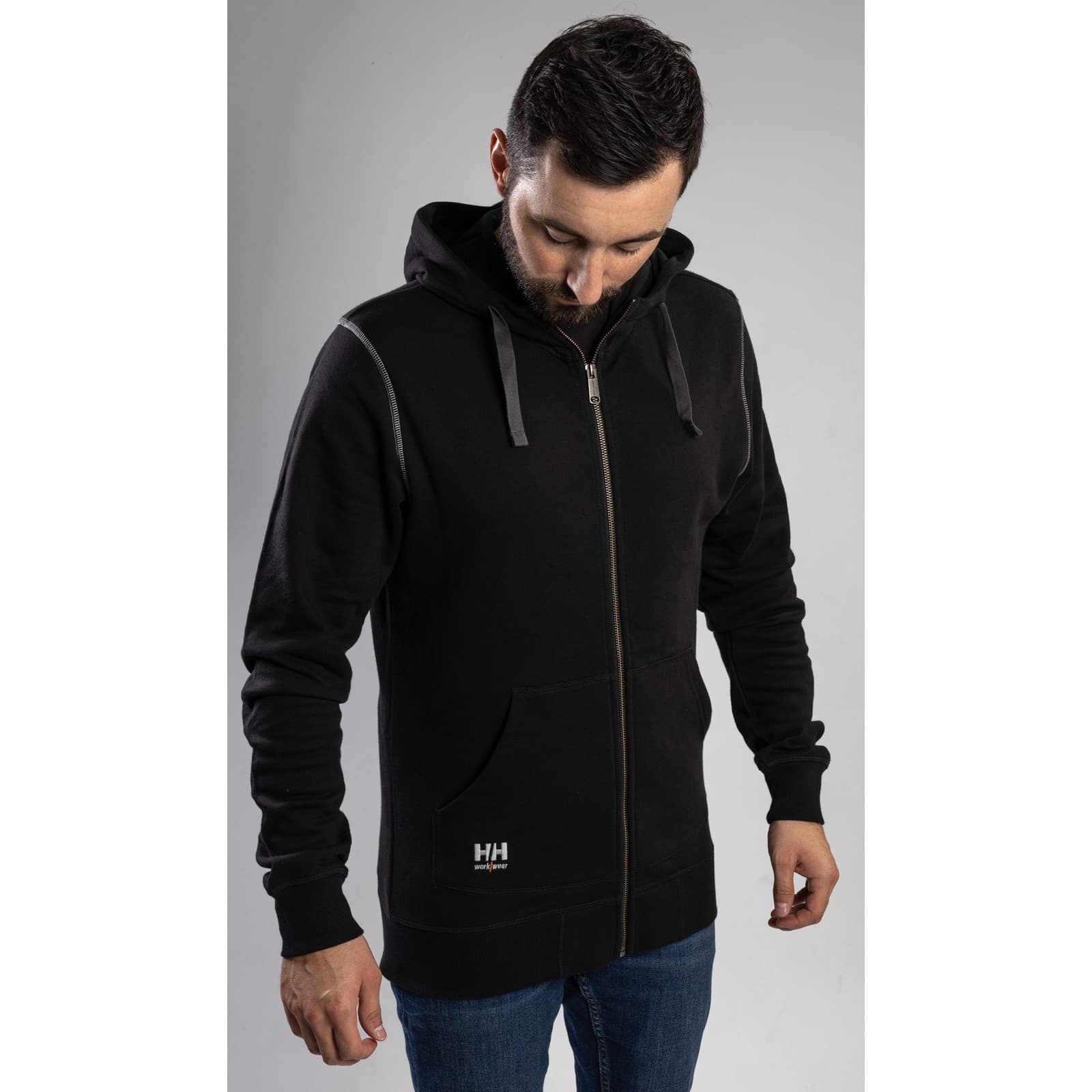 Helly Hansen Workwear Helly Hansen Workwear Oxford Zip Hoodie - Black in Black
