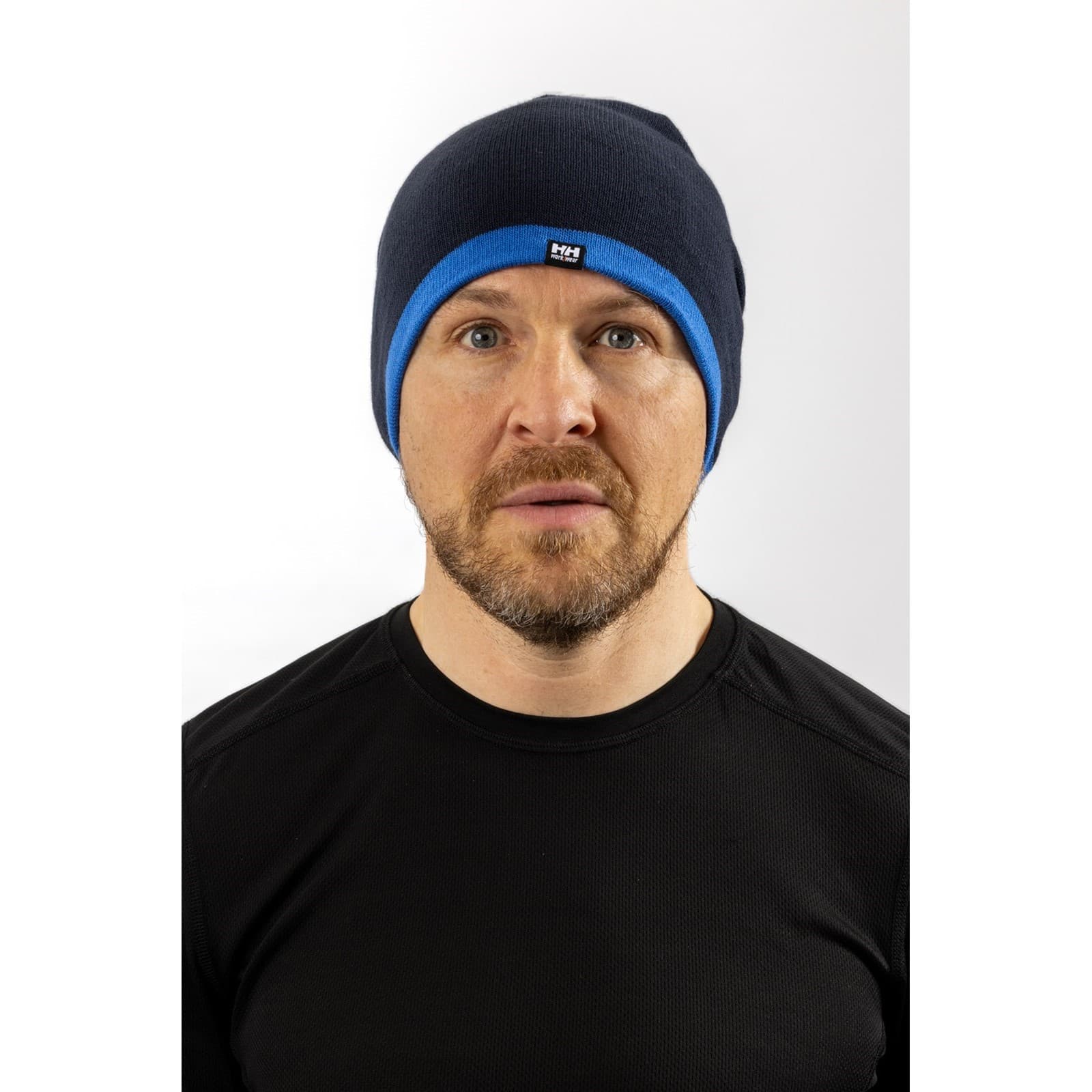 Helly Hansen Workwear Helly Hansen Workwear Classic Reversible Beanie - Navy/Light Blue in Navy/Light Blue