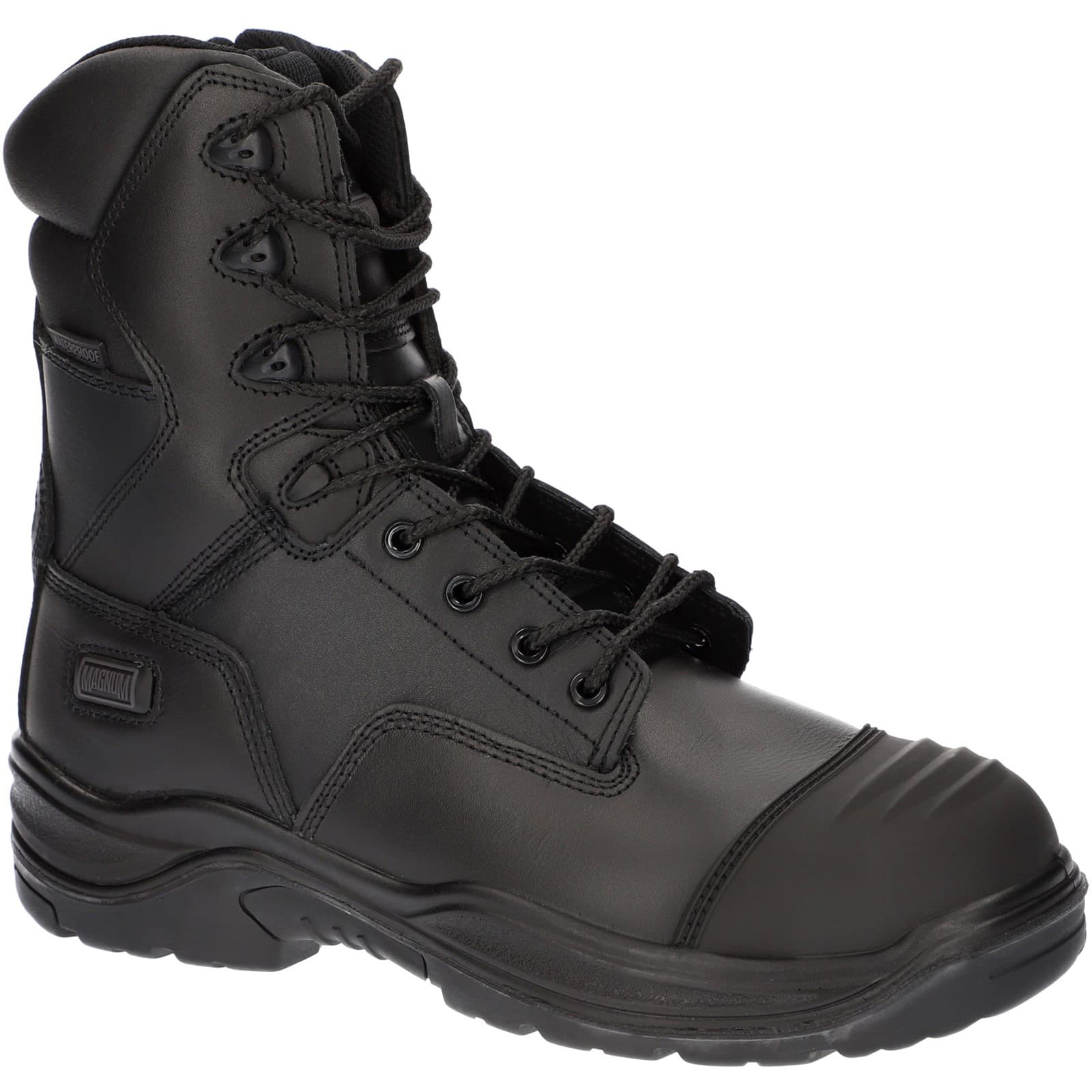 Magnum Magnum Rigmaster 8.0 Side-Zip CT CP WP Uniform Safety Boot - Black in Black