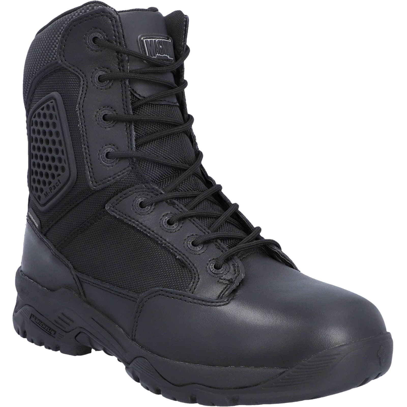 Magnum Magnum Strike Force 8.0 Side-Zip WP Uniform Boot - Black in Black