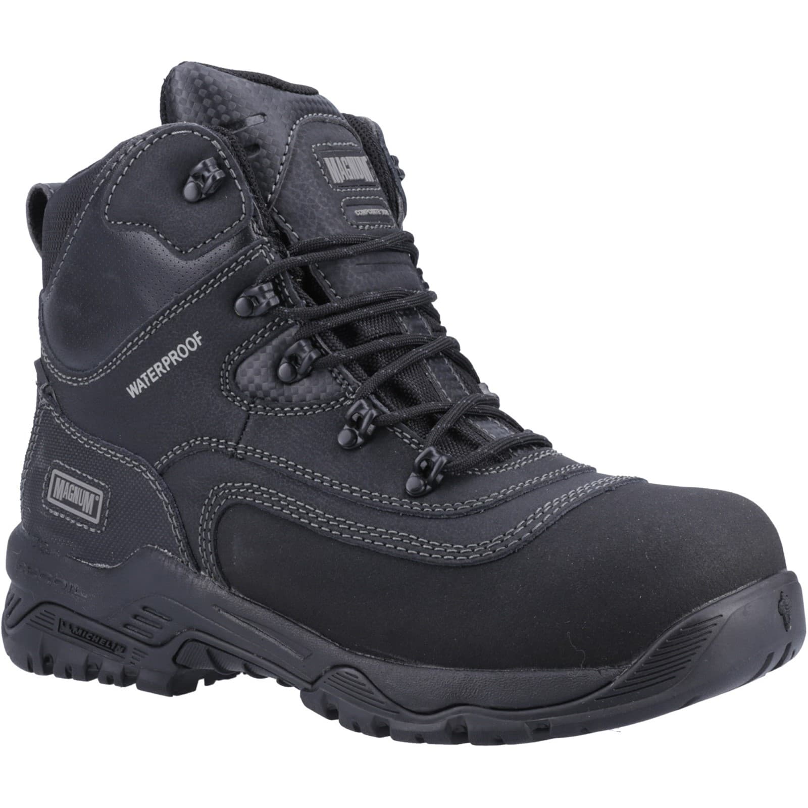 Magnum Magnum Broadside 6.0 CT CP WP Safety Boot - Black in Black