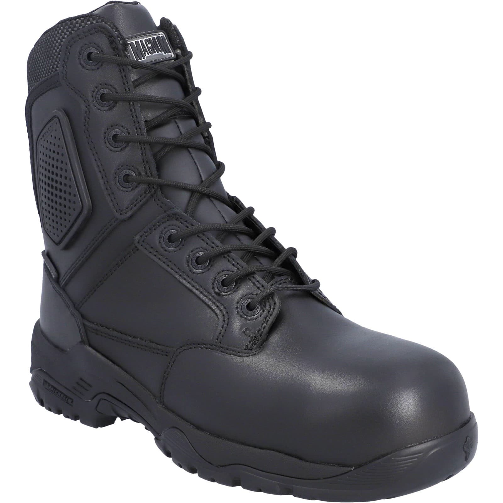 Magnum Magnum Strike Force 8.0 Side-Zip CT CP WP Uniform Safety Boot - Black in Black