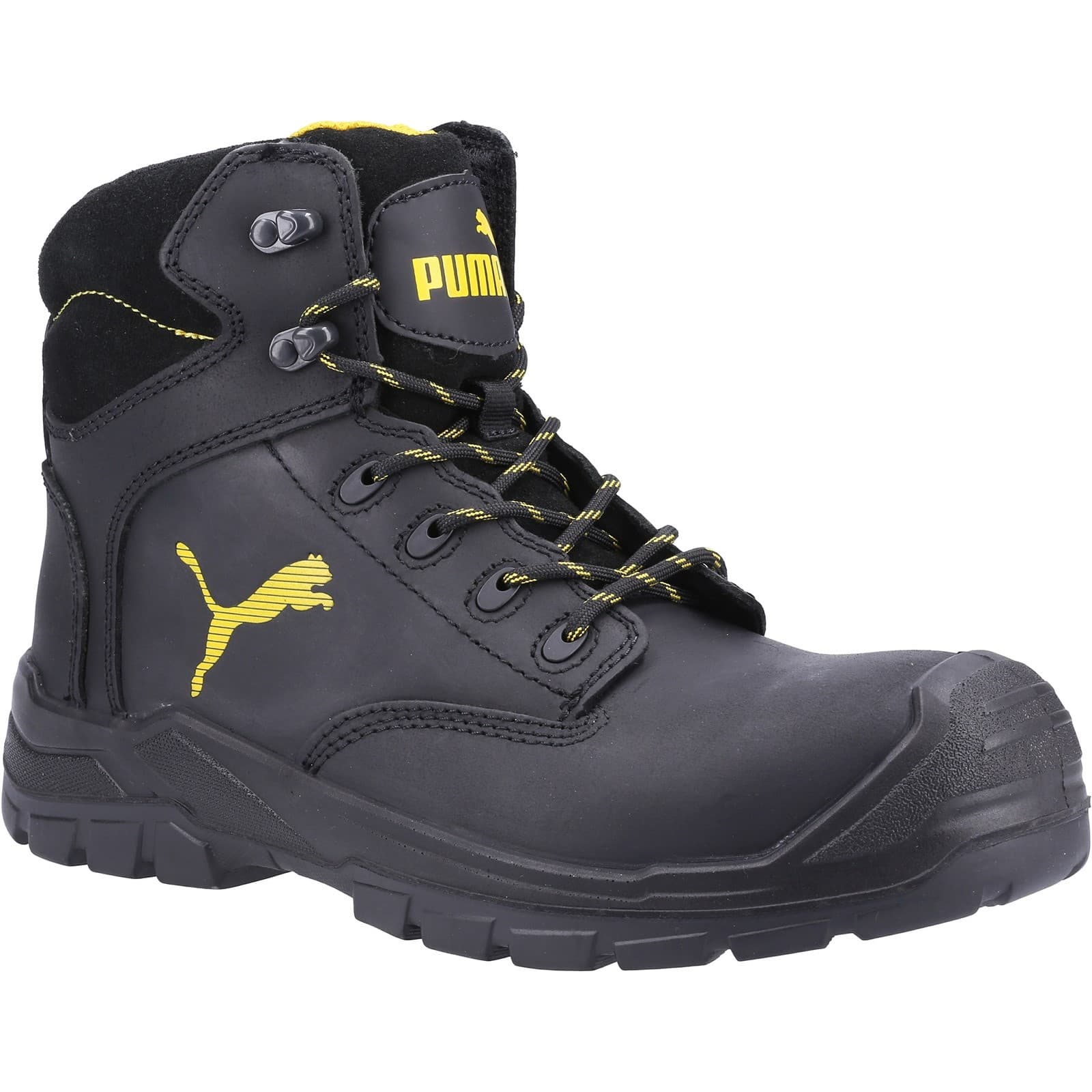 Puma Safety Puma Safety Borneo Mid S3 Safety Boot - Black in Black
