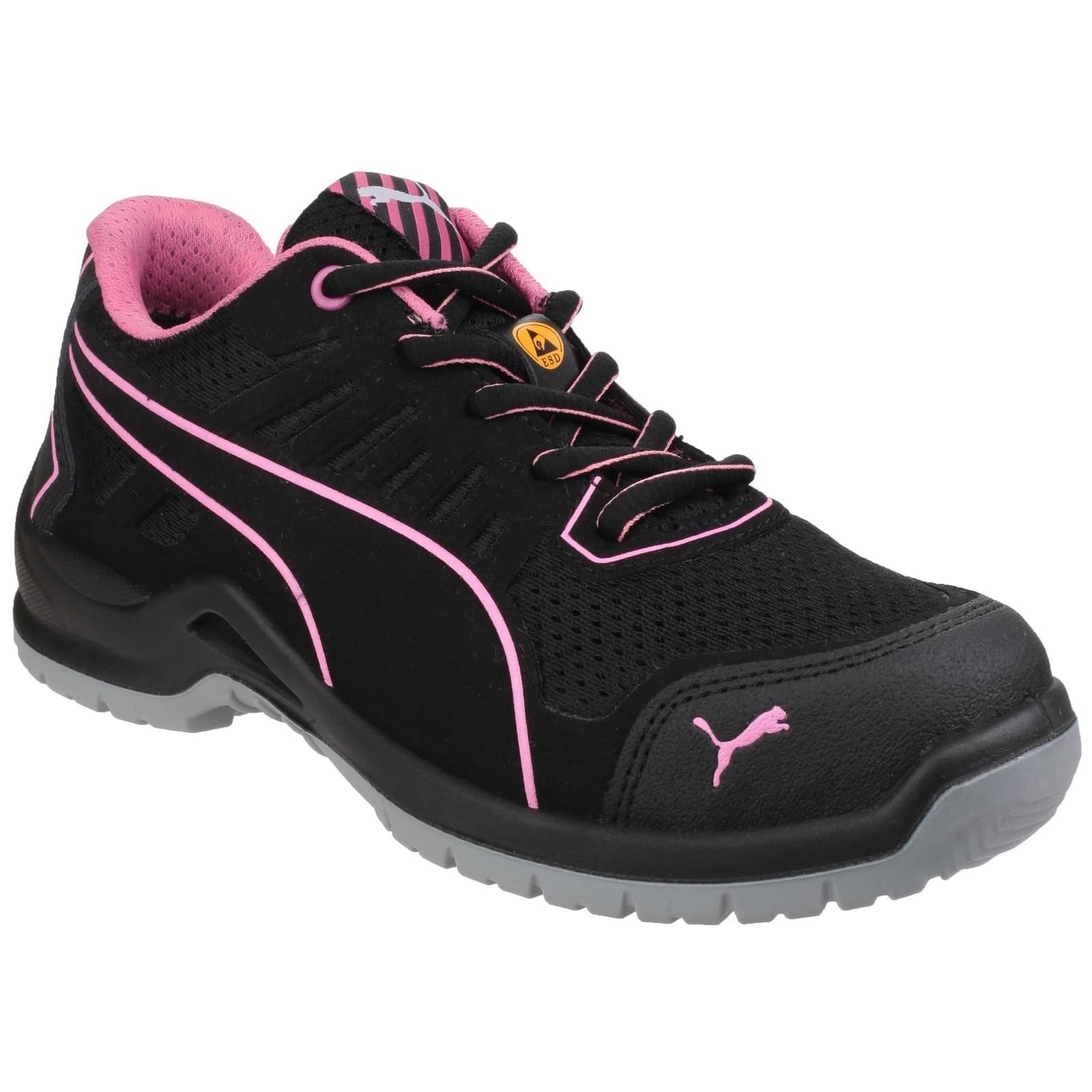 Puma Safety Puma Safety Fuse Tech Lightweight Ladies Safety Trainer - Black in Black