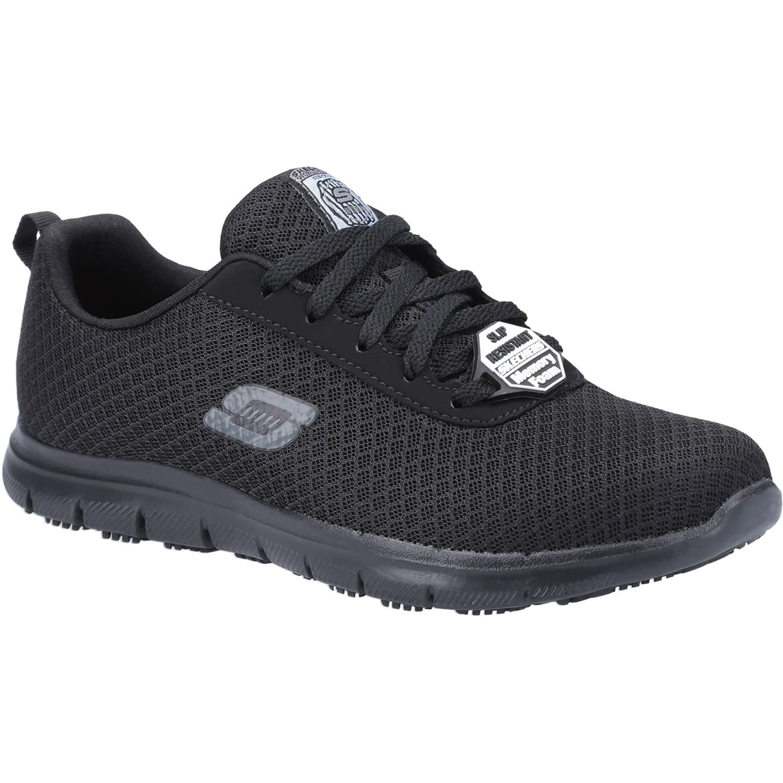 Skechers Workwear Skechers Workwear Genter - Bronaugh Sr Occupational Shoe - Black in Black