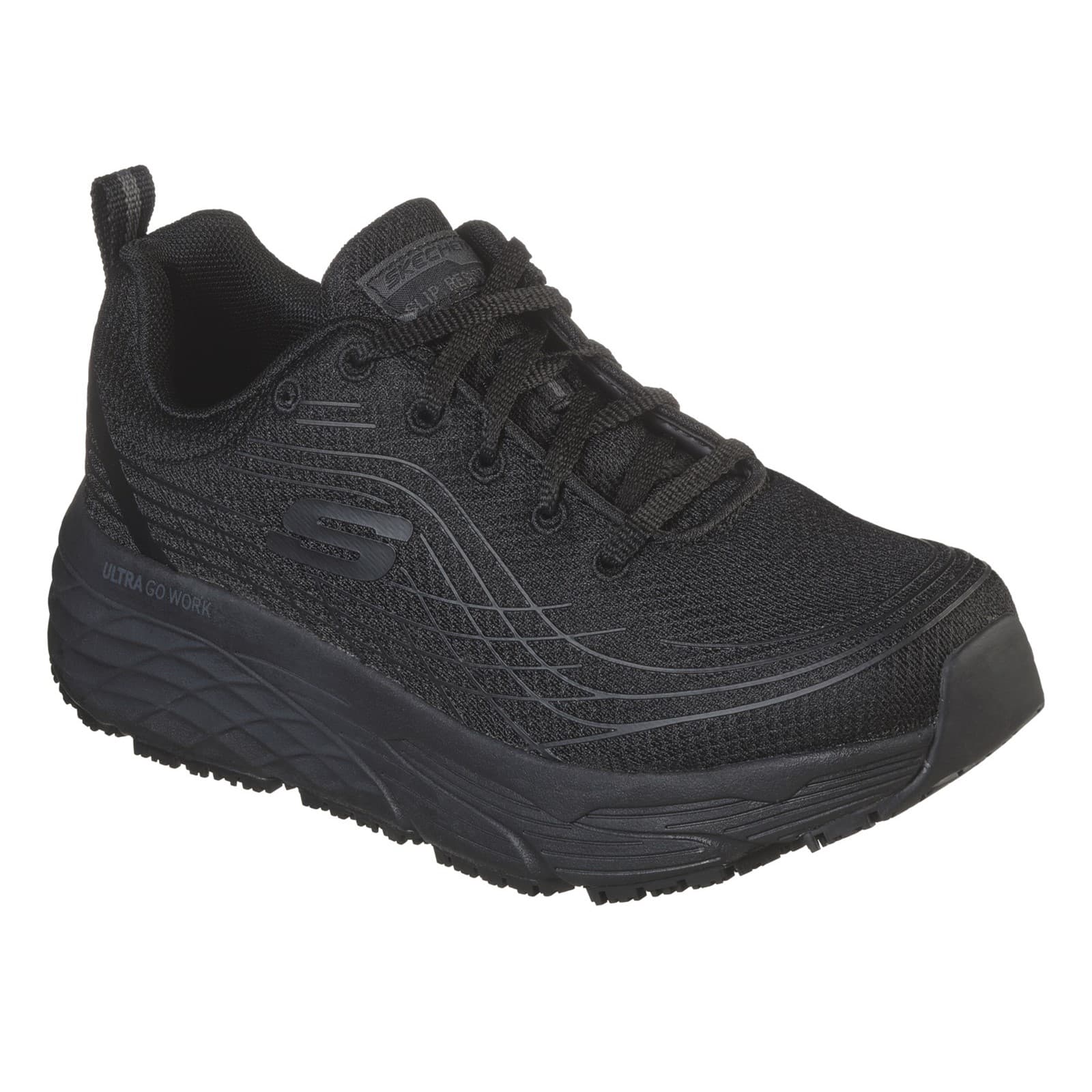 Skechers Workwear Skechers Workwear Max Cushioning Elite Sr Occupational Shoes - Black in Black