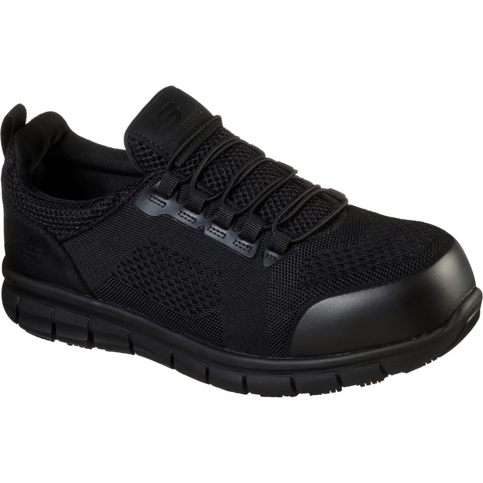 Skechers Workwear Skechers Workwear Synergy Omat Safety Trainer - Black in Black