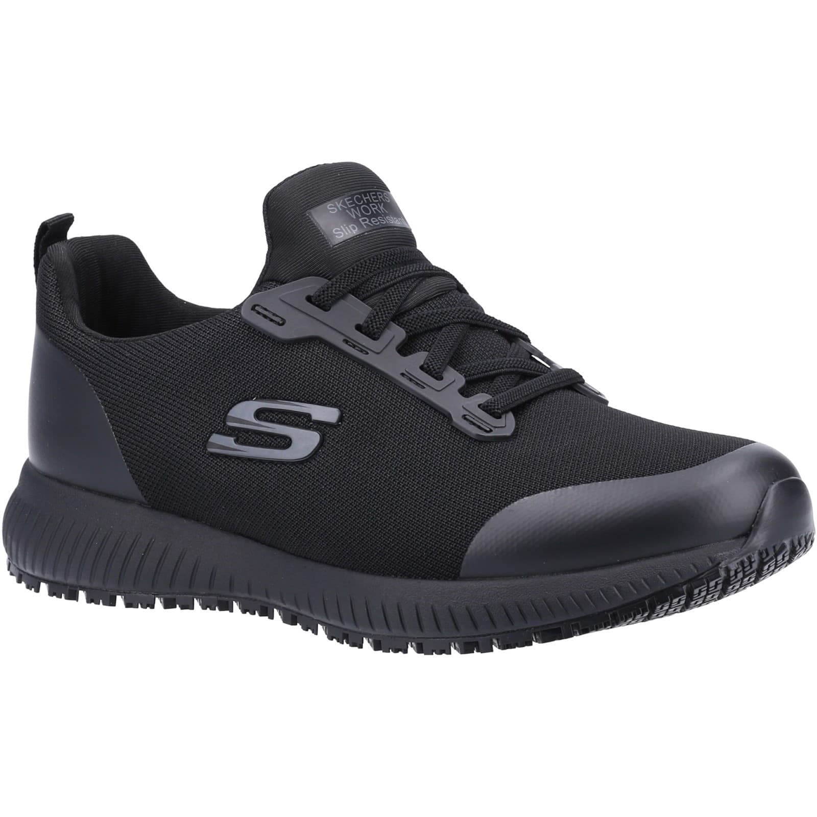Skechers Workwear Skechers Workwear Squad Sr Wide Slip Resistant Occupational Shoe - Black in Black