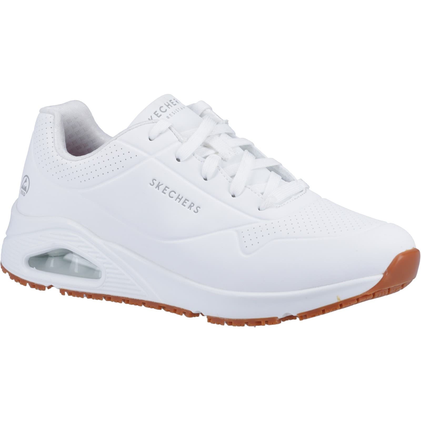 Skechers Workwear Work Relaxed Fit: Uno SR - Sutal Occupational Shoe - White