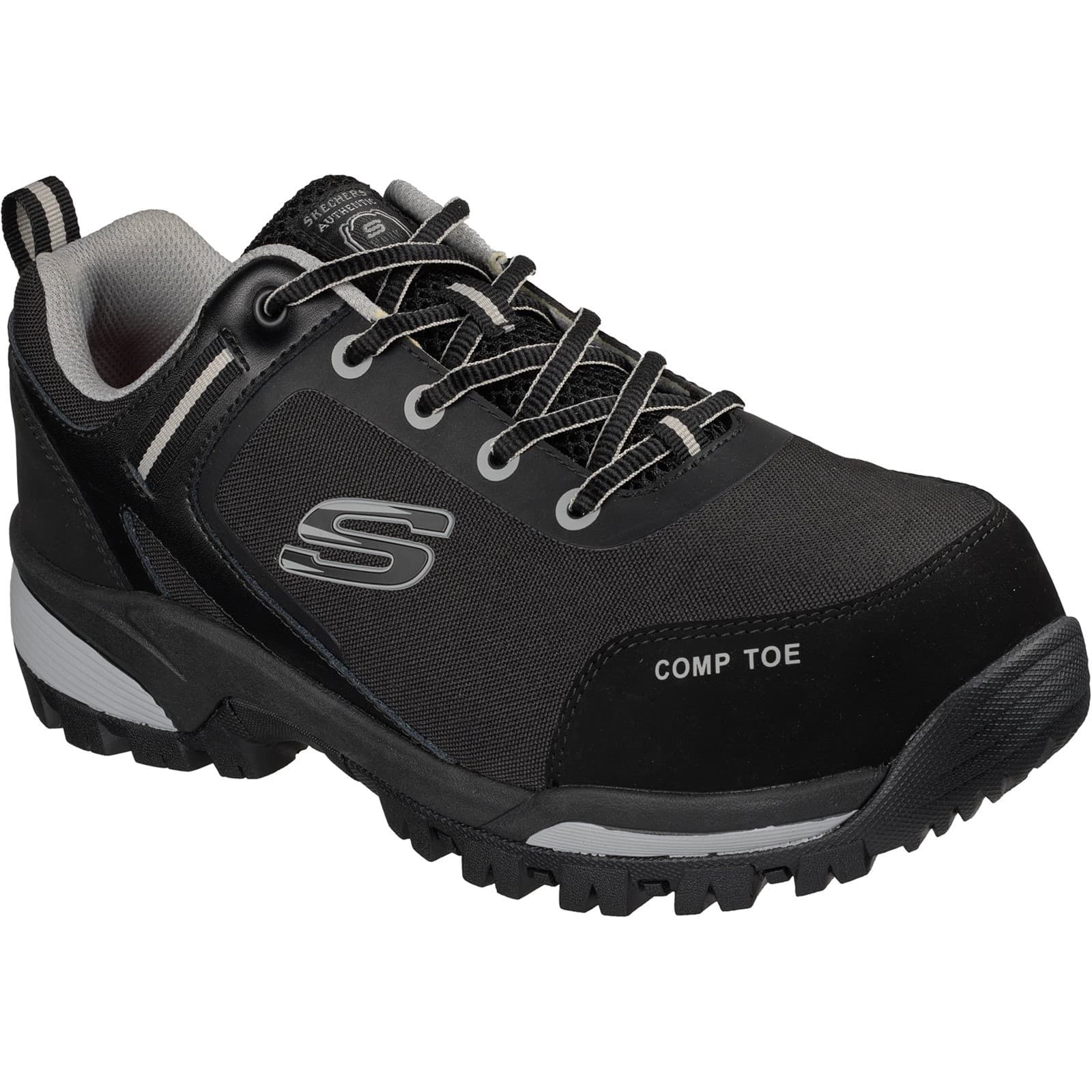 Skechers Workwear Skechers Workwear Gatlon Strigax Safety Trainer - Black/Grey in Black/Grey