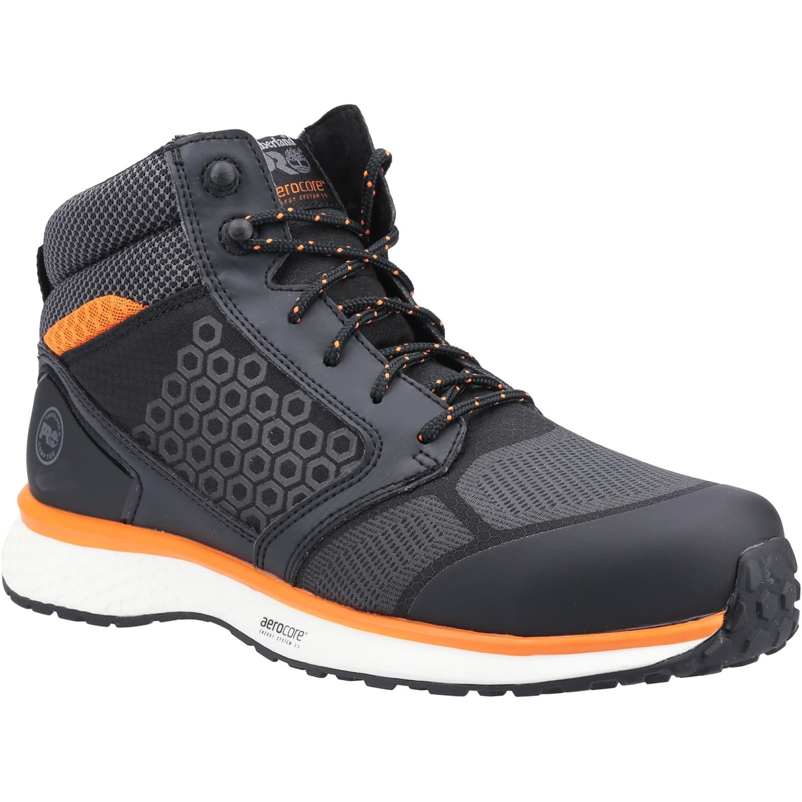 Timberland Pro Timberland Pro Reaxion Mid Composite Safety Boot - Black/Orange in Black/Orange
