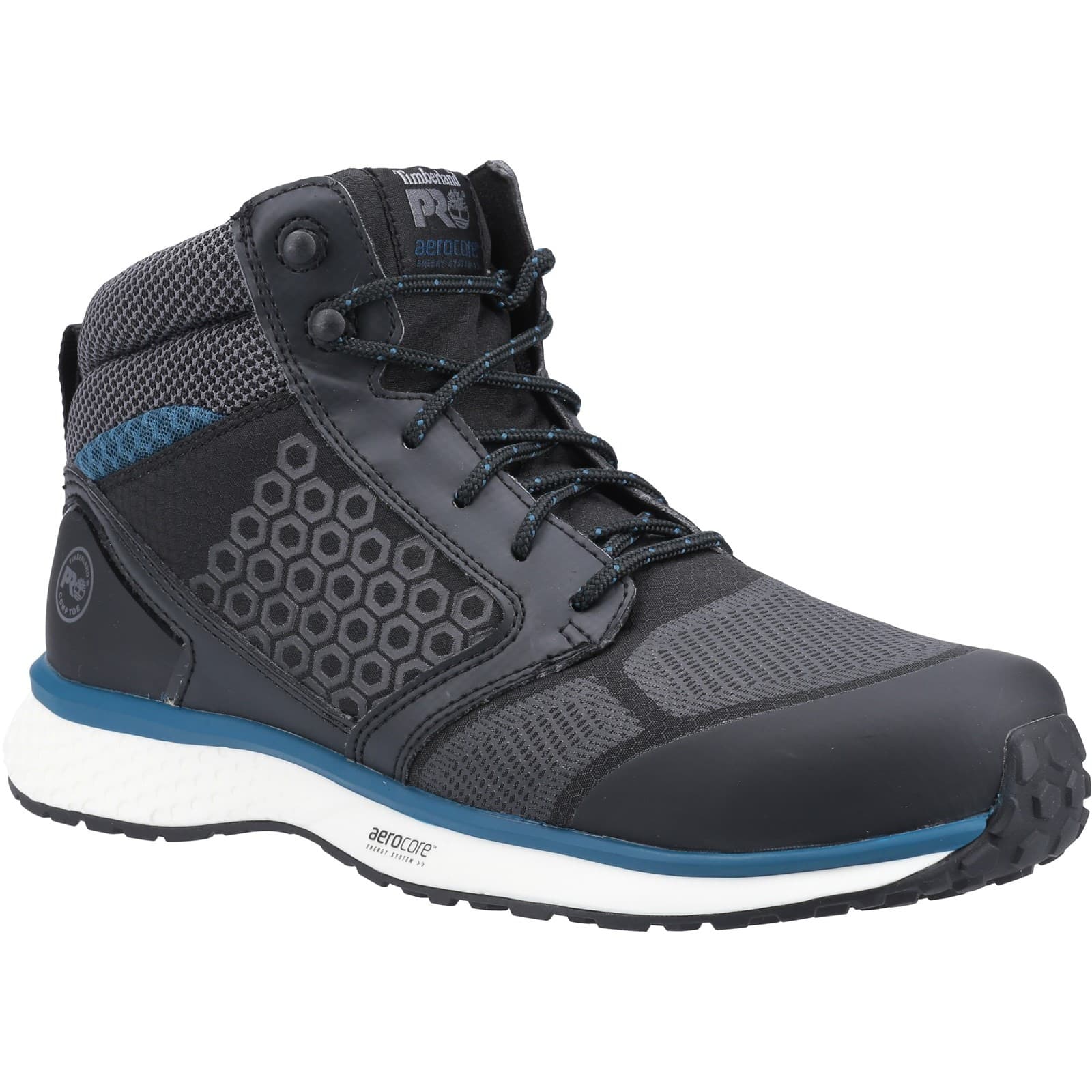 Timberland Pro Timberland Pro Reaxion Mid Composite Safety Boot - Black/Blue in Black/Blue