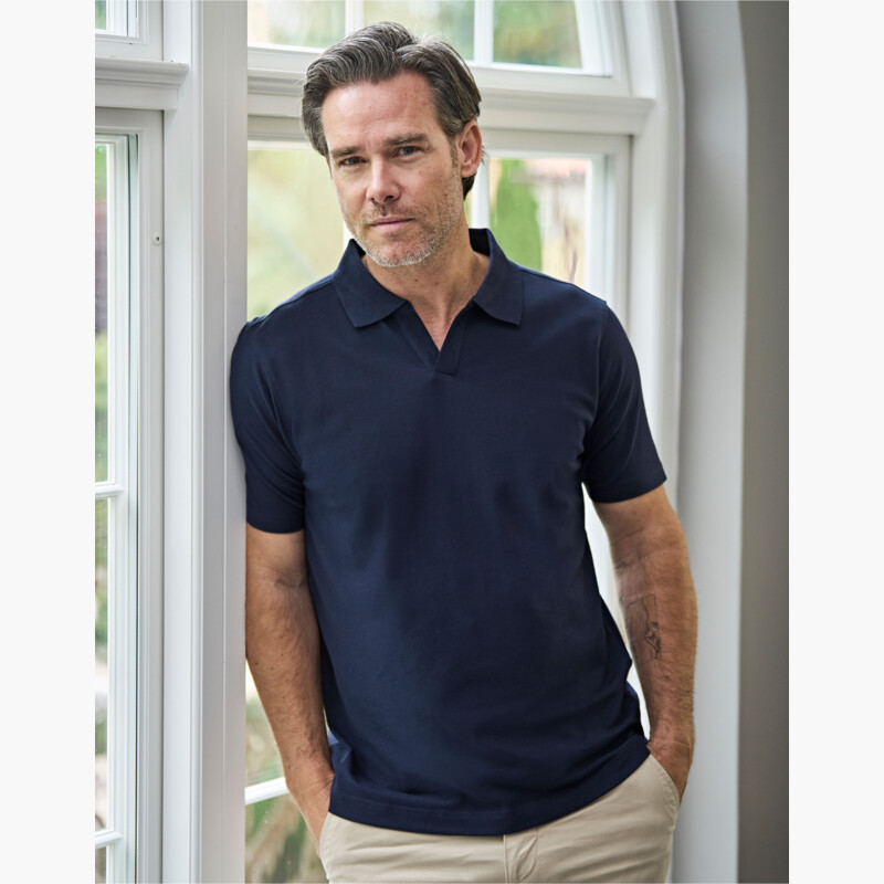 Men's Luxury Stretch V-Neck Polo Thumbnail