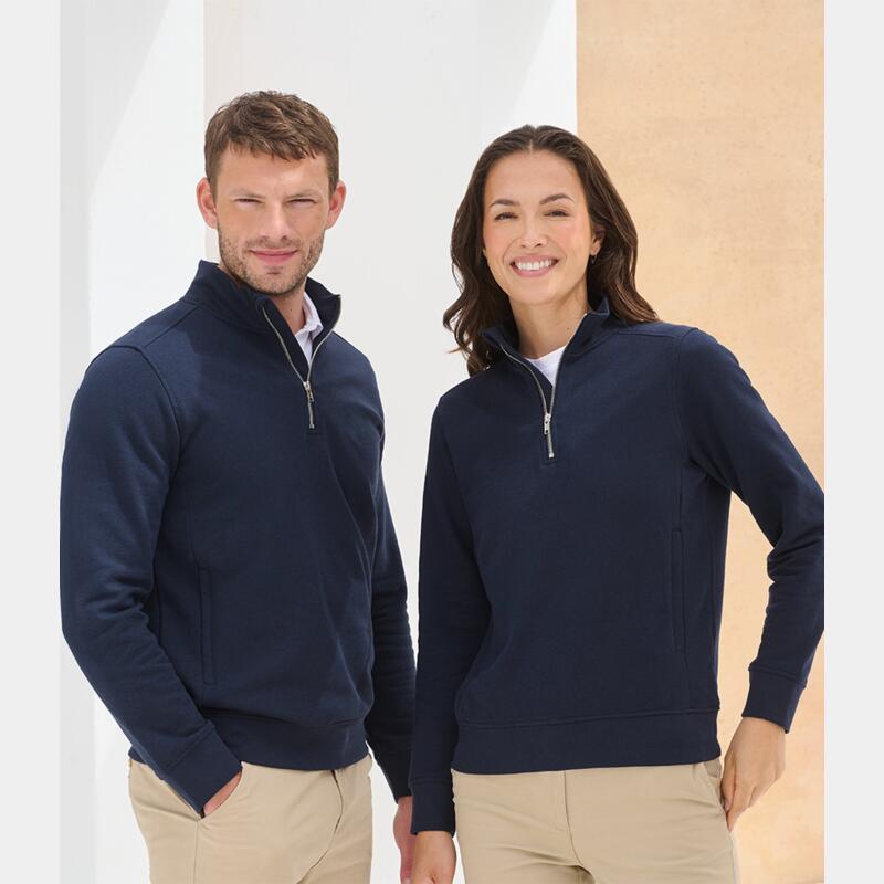 Henbury Unisex Sustainable 1/4 Zip Sweatshirt Thumbnail