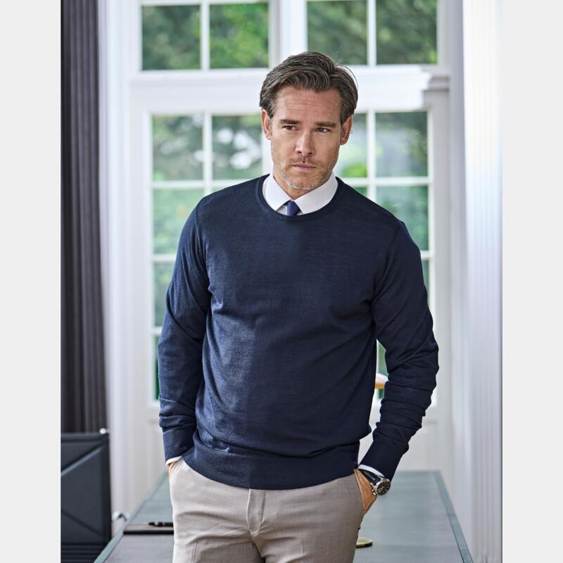 Men's Crew Neck Knitted Sweater Thumbnail