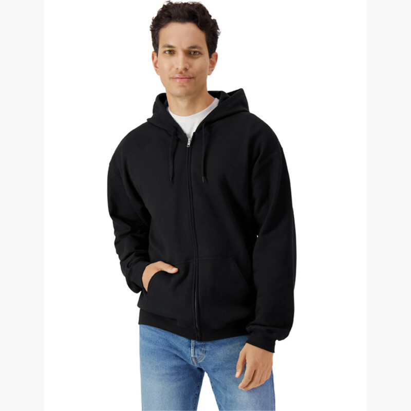Softstyle Midweight Fleece Adult Full Zip Hooded Sweatshirt Thumbnail